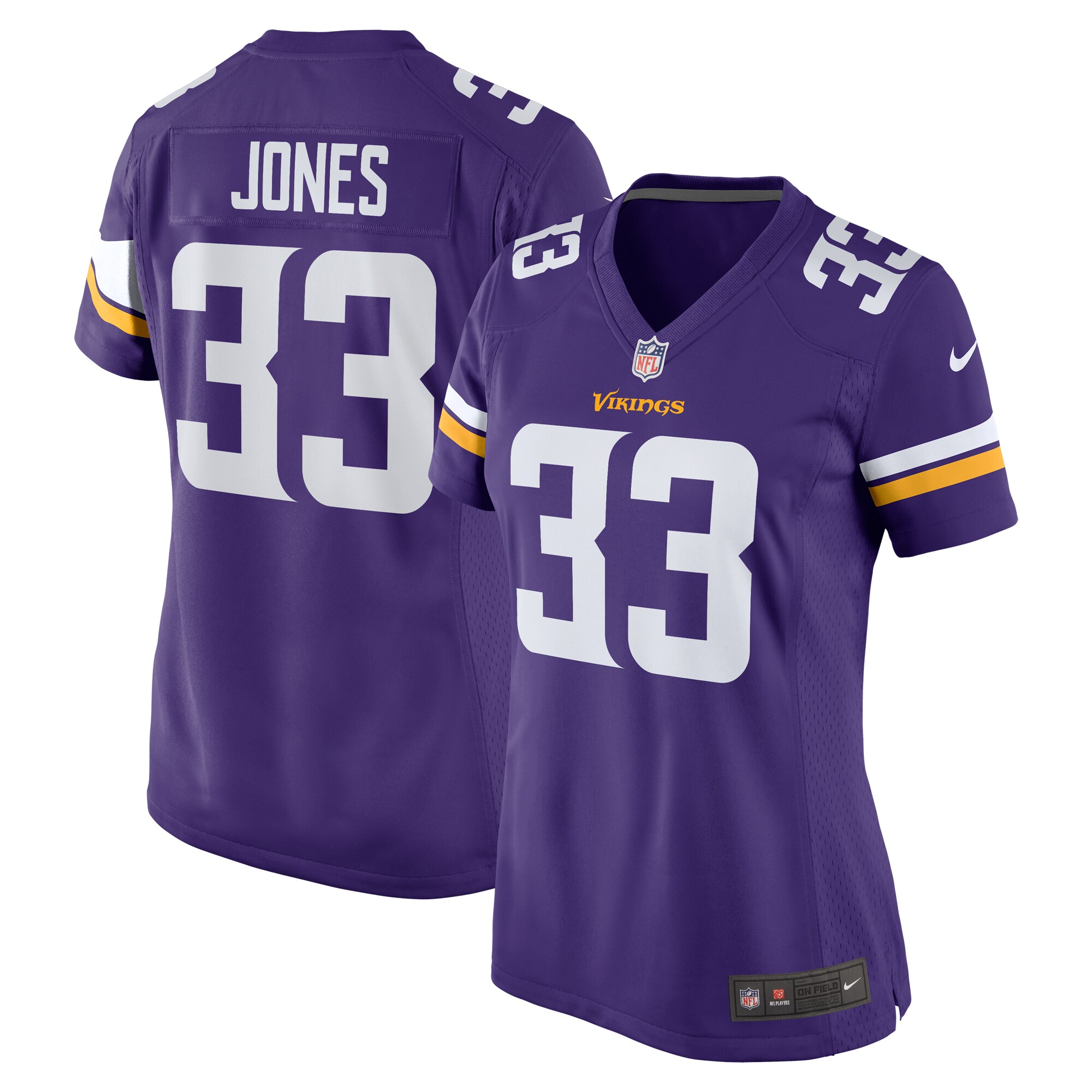 Aaron Jones Minnesota Vikings  Women's Game Player Jersey - Purple