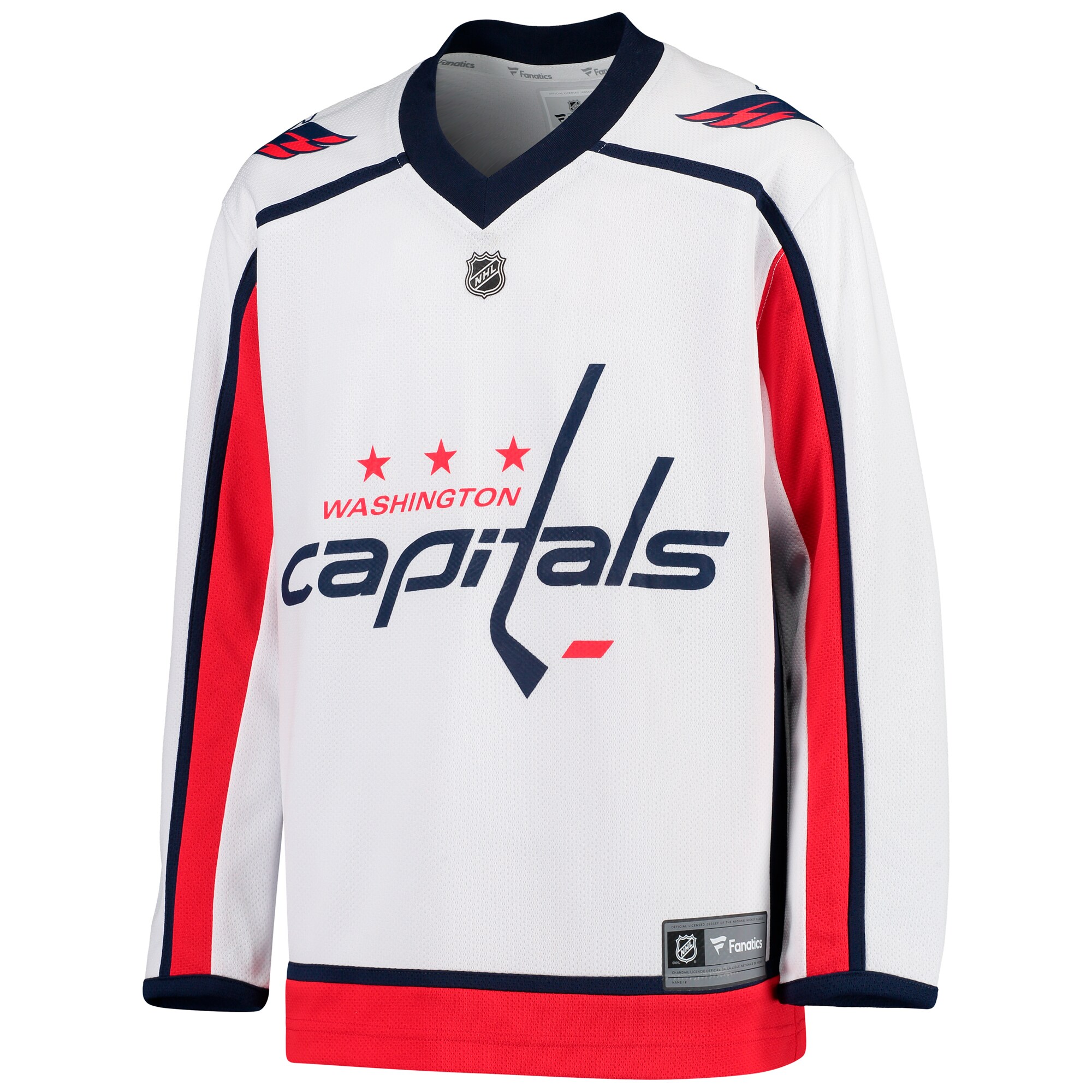 Washington Capitals Fanatics Youth Away Replica Blank Jersey - White