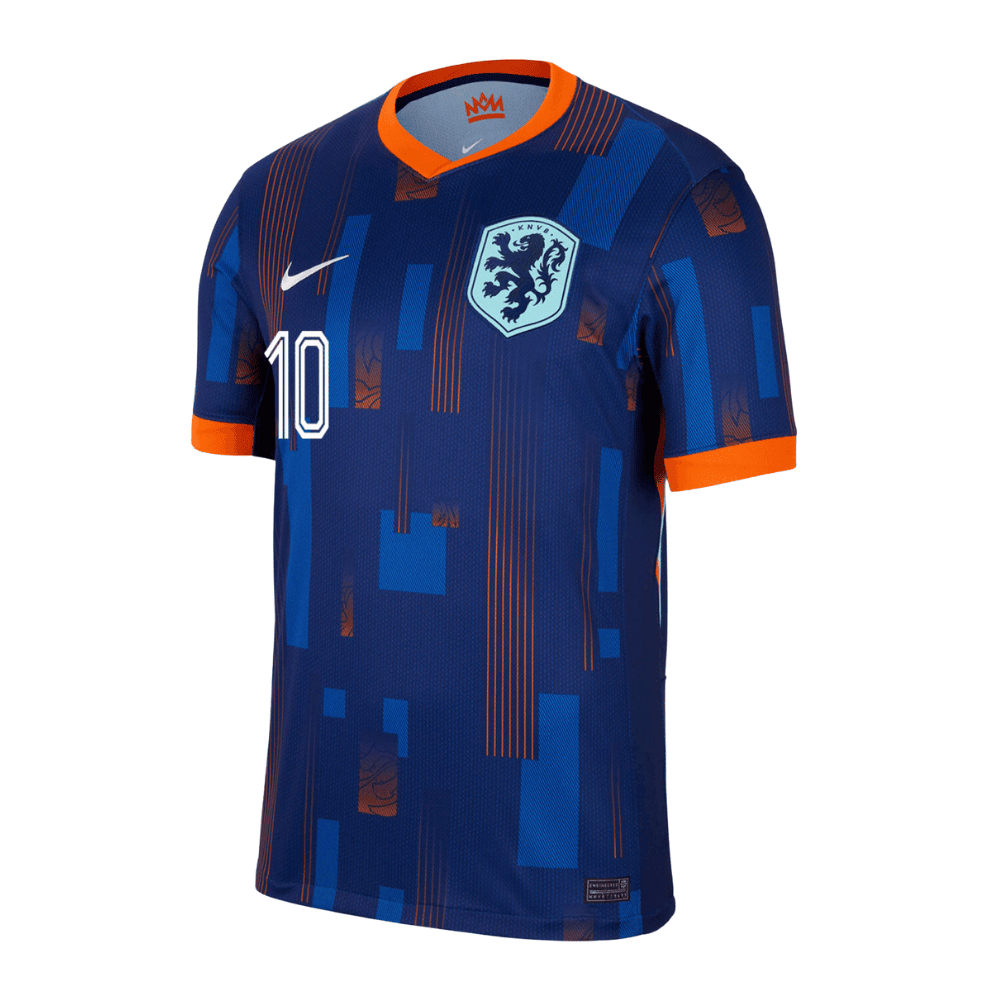 Memphis Depay 10 Netherlands National Team 2024 Away Men Jersey - Blue