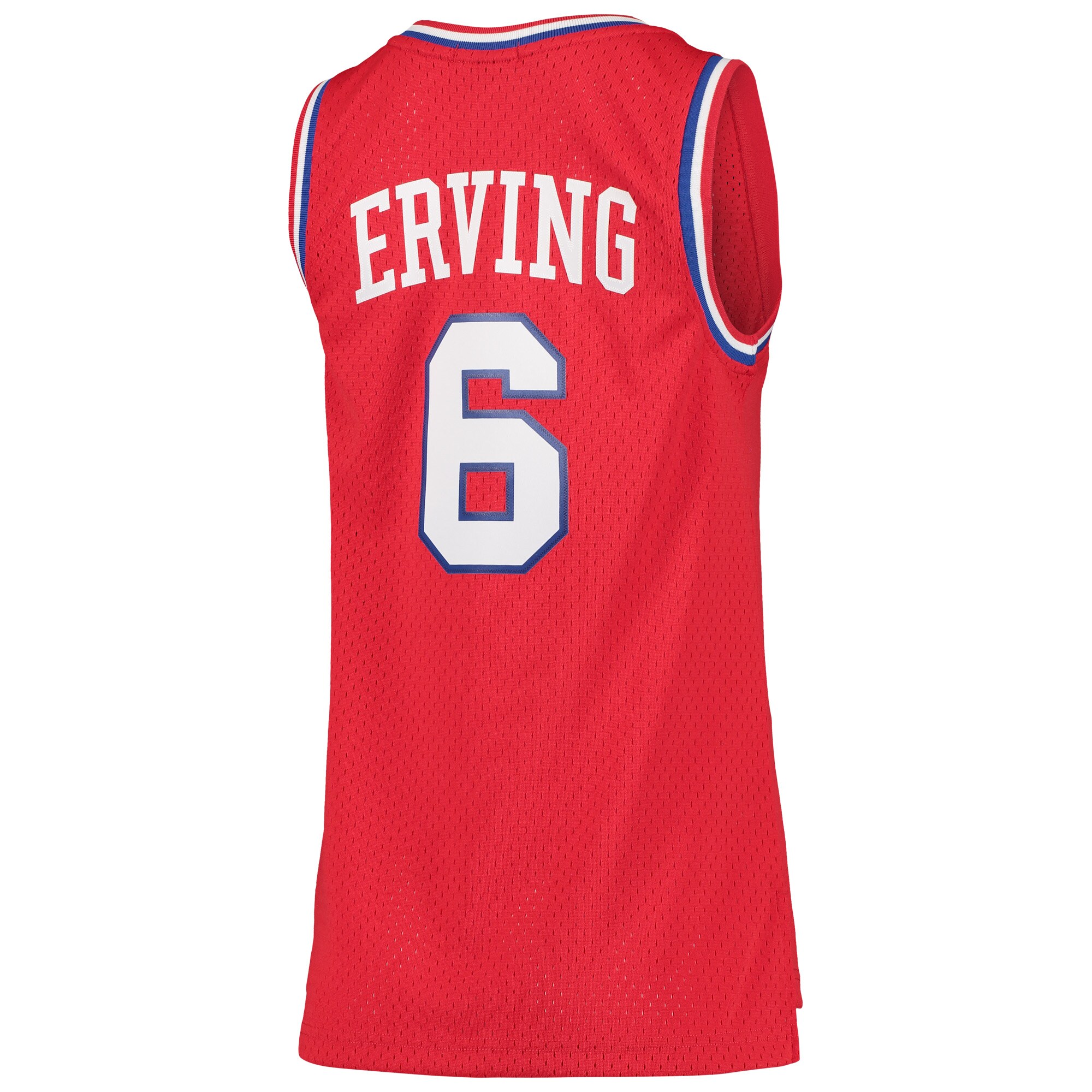 Julius Erving Philadelphia 76ers Mitchell & Ness Women's 1982\/83 Hardwood Classics Swingman Jersey - Red