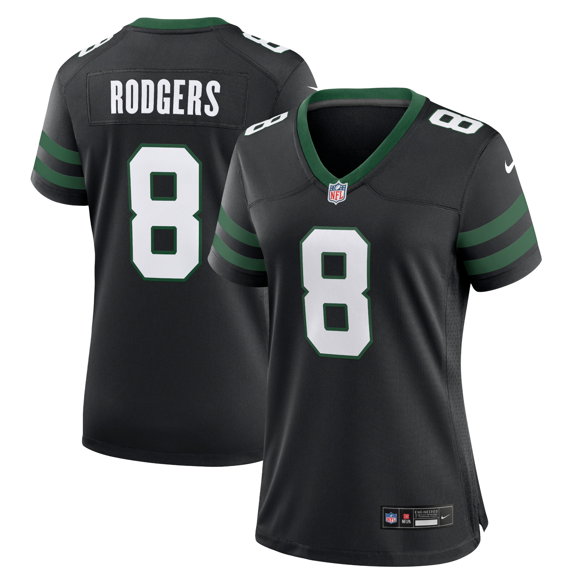 Aaron Rodgers New York Jets  Women's Alternate Game Jersey - Legacy Black