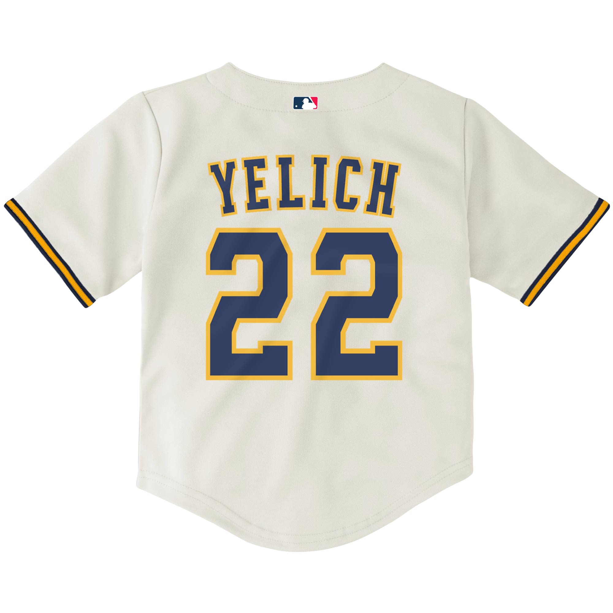Christian Yelich Milwaukee Brewers  Toddler Home Replica Player Jersey - Cream