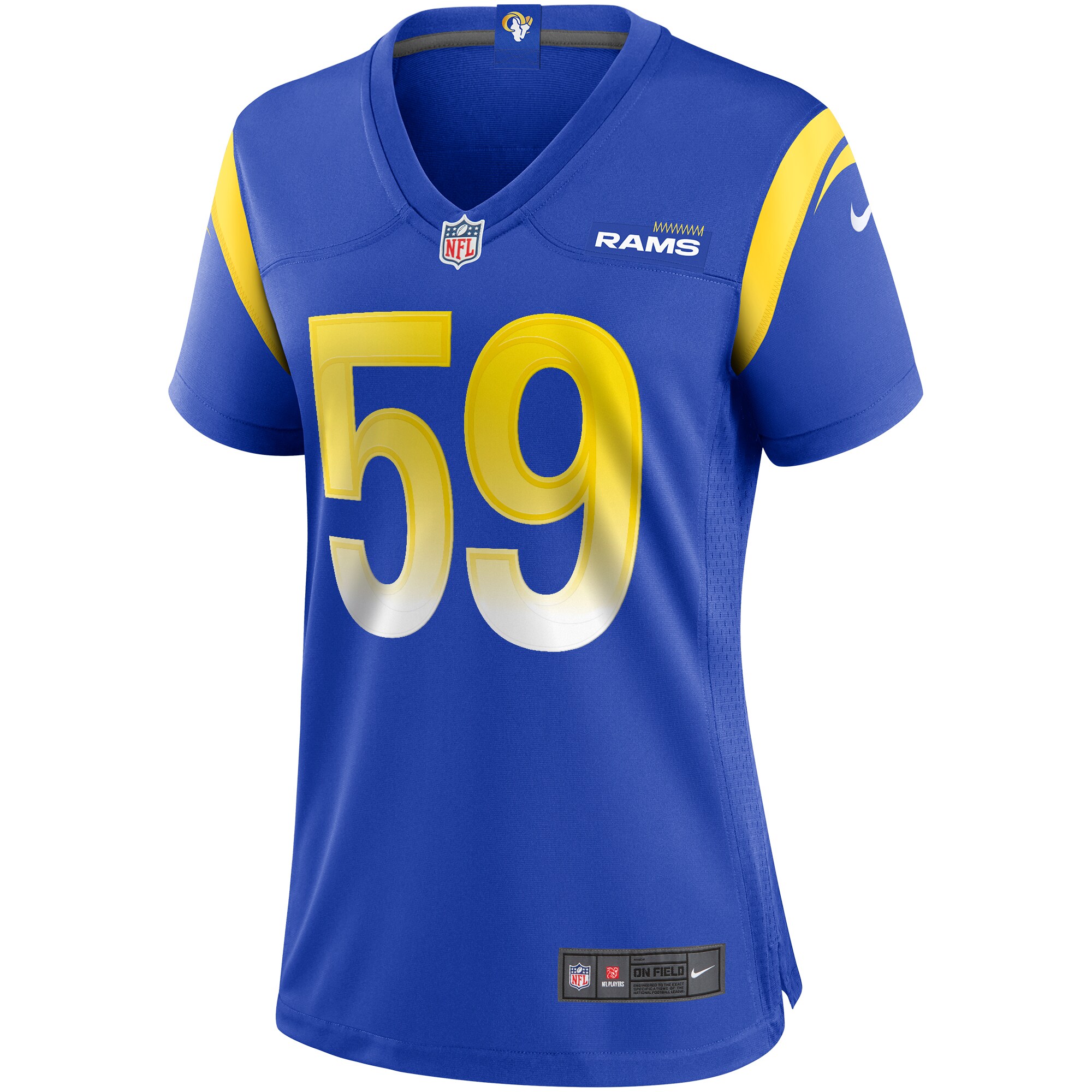 London Fletcher Los Angeles Rams  Women's Game Retired Player Jersey - Royal