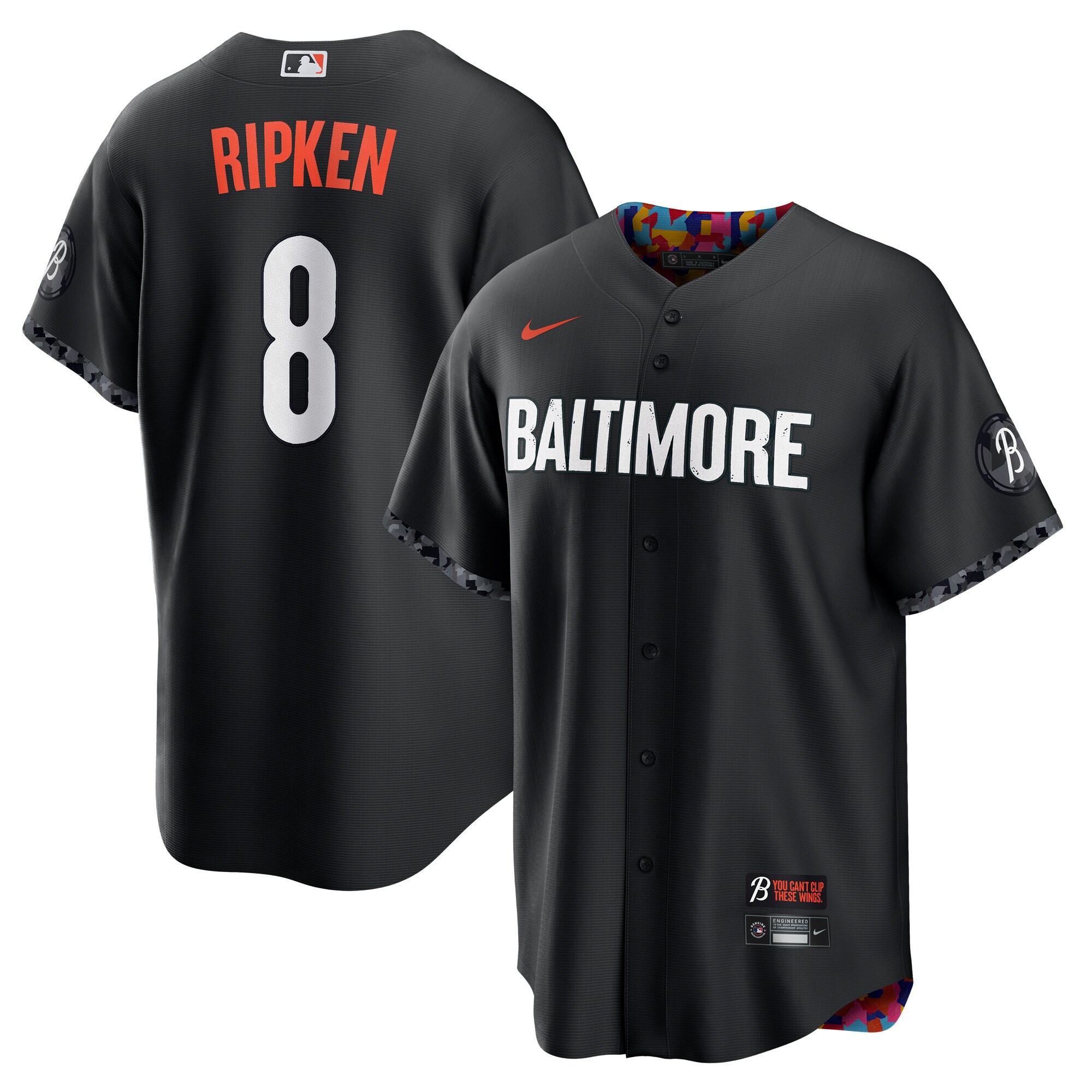 Cal Ripken\u00c2\u00a0Baltimore Orioles  City Connect Replica Player Jersey - Black