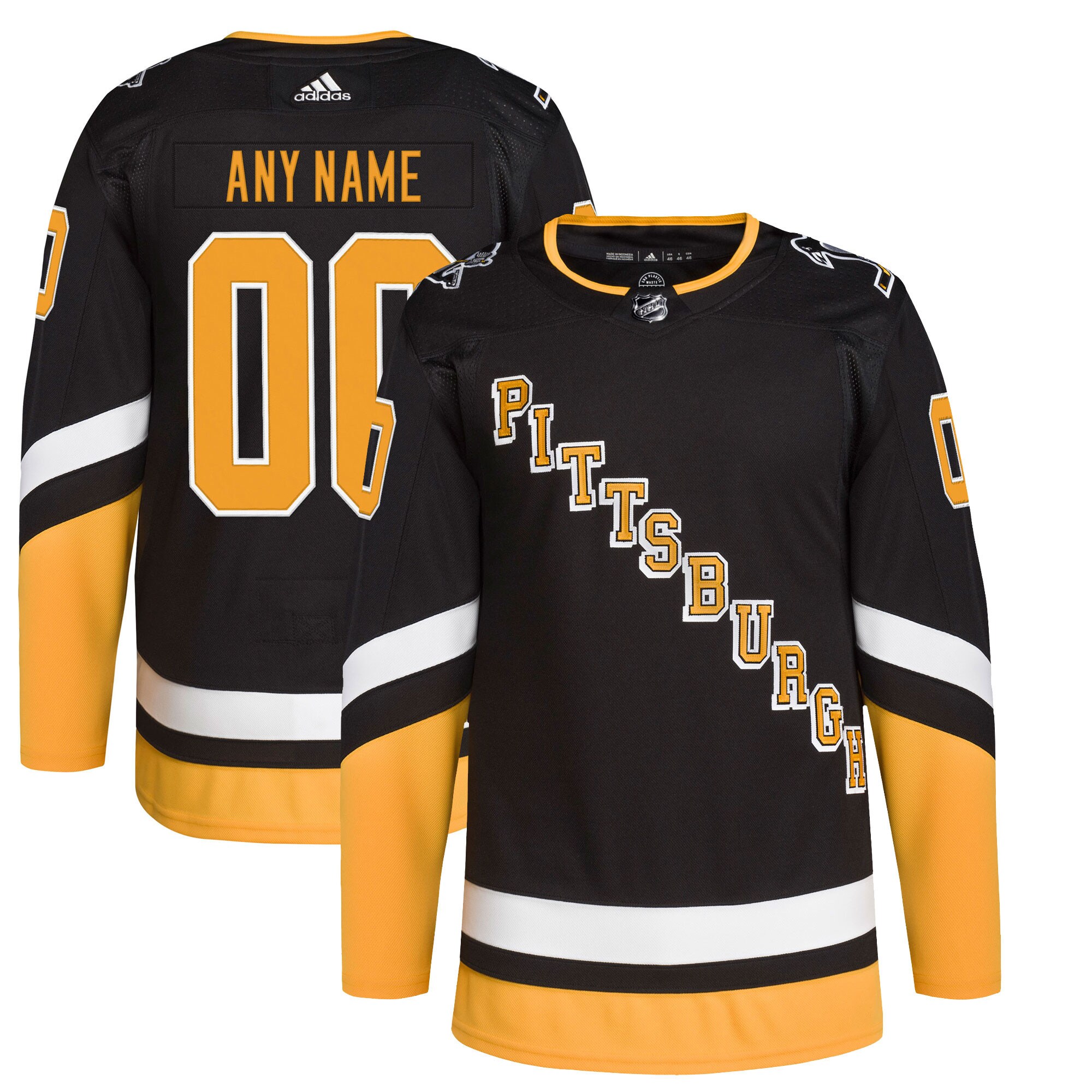 Pittsburgh Penguins adidas  Alternate 2021\/22 Primegreen Authentic Custom Jersey - Black