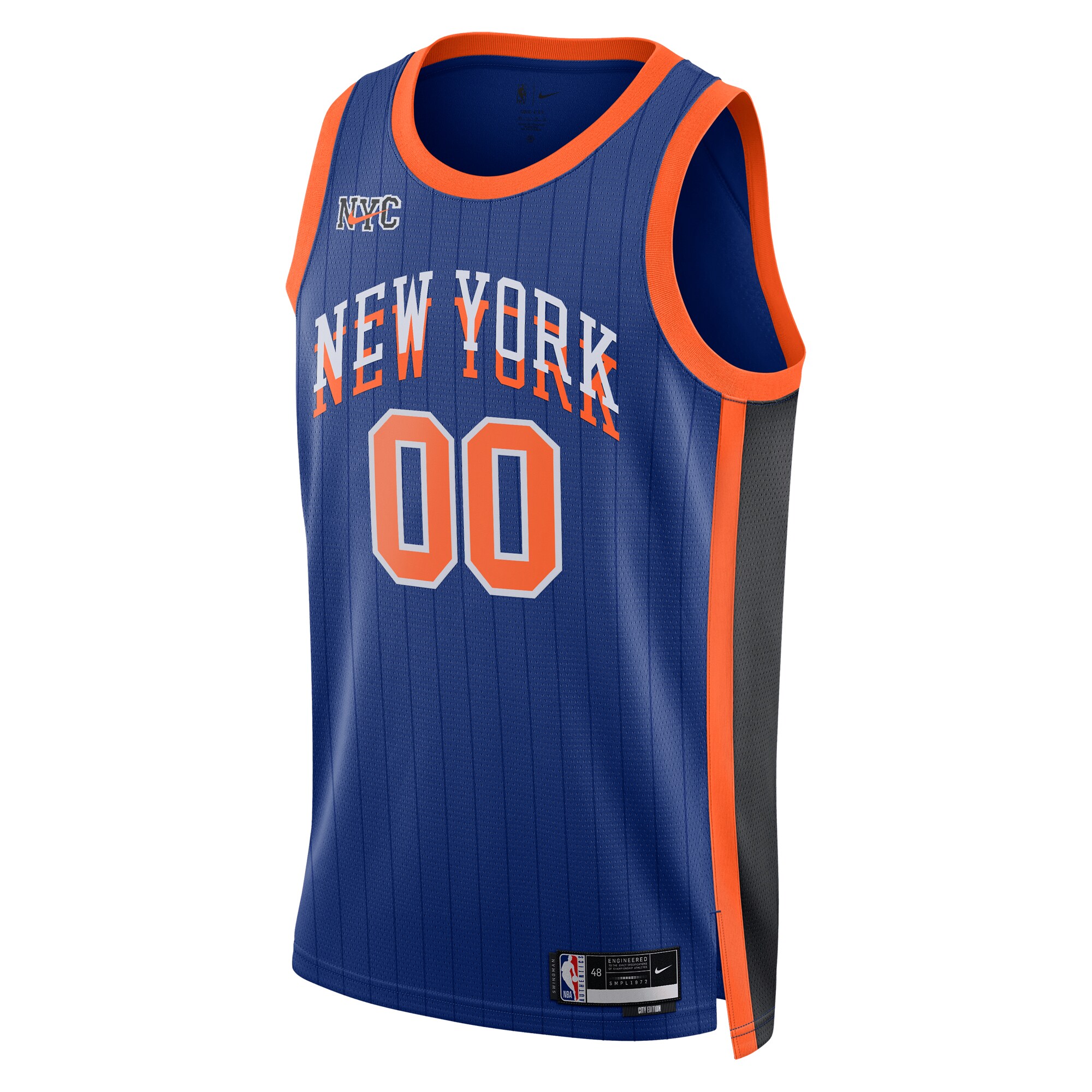 New York Knicks  Unisex 2023\/24 Custom Swingman Jersey - Blue - City Edition