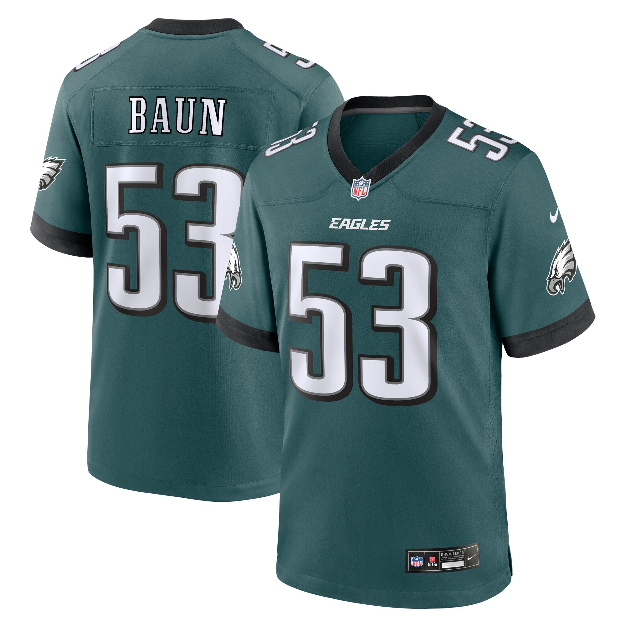 Zach Baun Philadelphia Eagles   Game Jersey - Midnight Green