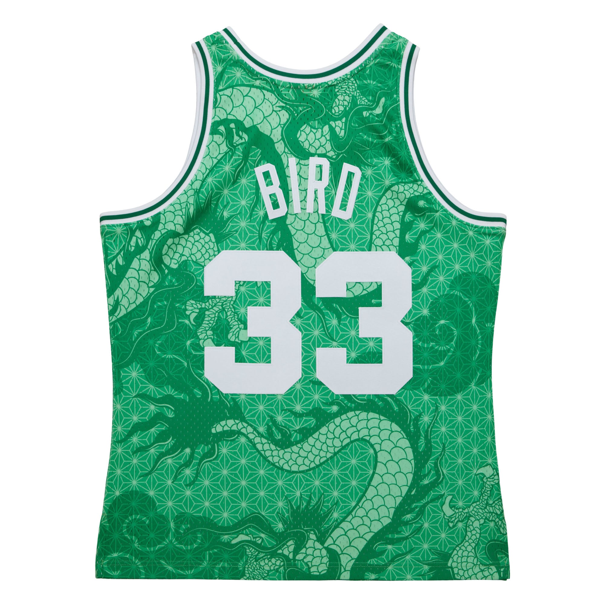 Larry Bird Boston Celtics Mitchell & Ness 1985\/86 Hardwood Classics Asian Heritage 6.0 Swingman Throwback Player Jersey - Kelly Green