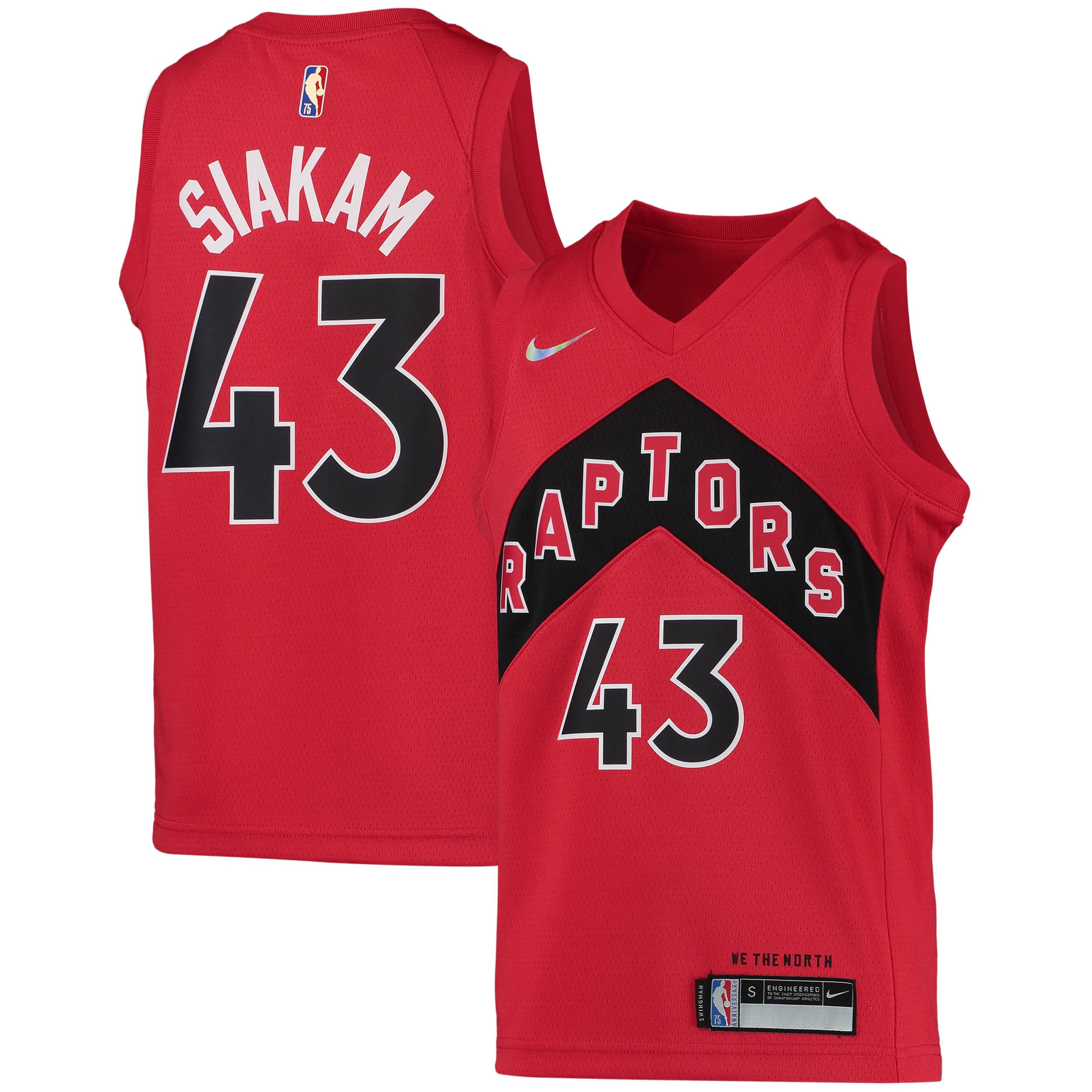 Pascal Siakam Toronto Raptors  Youth 2021\/22 Diamond Swingman Jersey - Icon Edition - Red