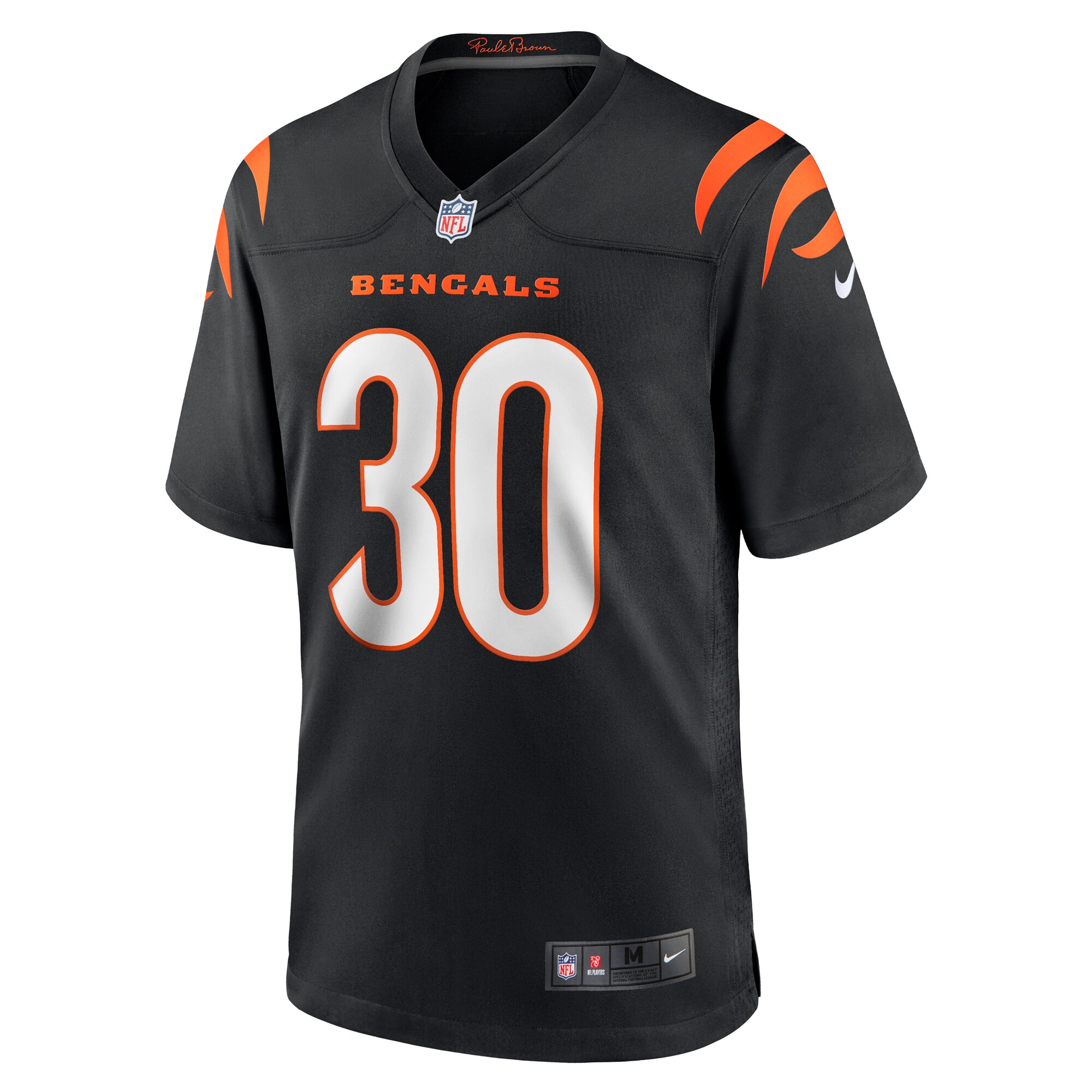 Chase Brown Cincinnati Bengals  Team Game Jersey -  Black