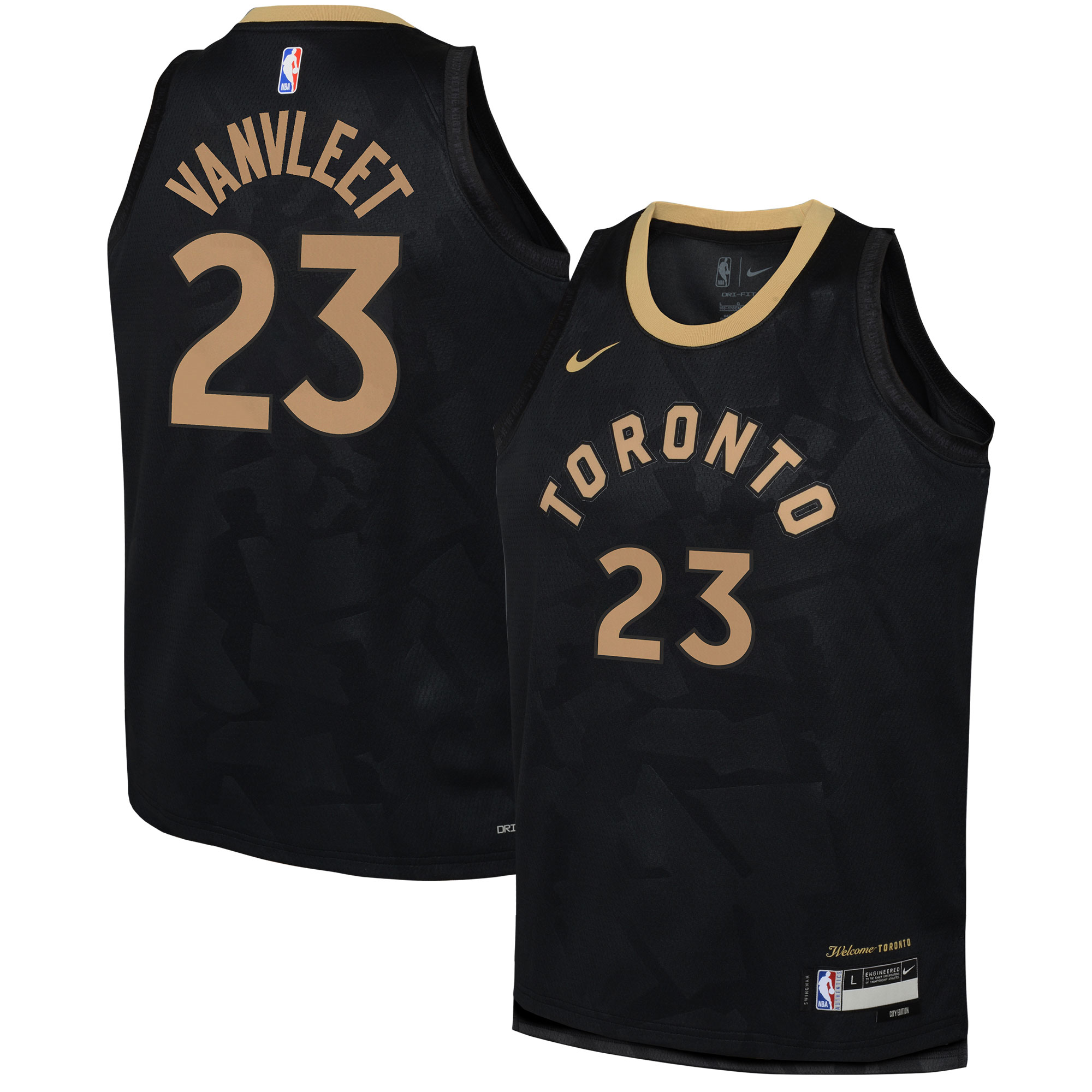 Fred VanVleet Toronto Raptors  Youth 2022\/23 Swingman Jersey - City Edition - Black