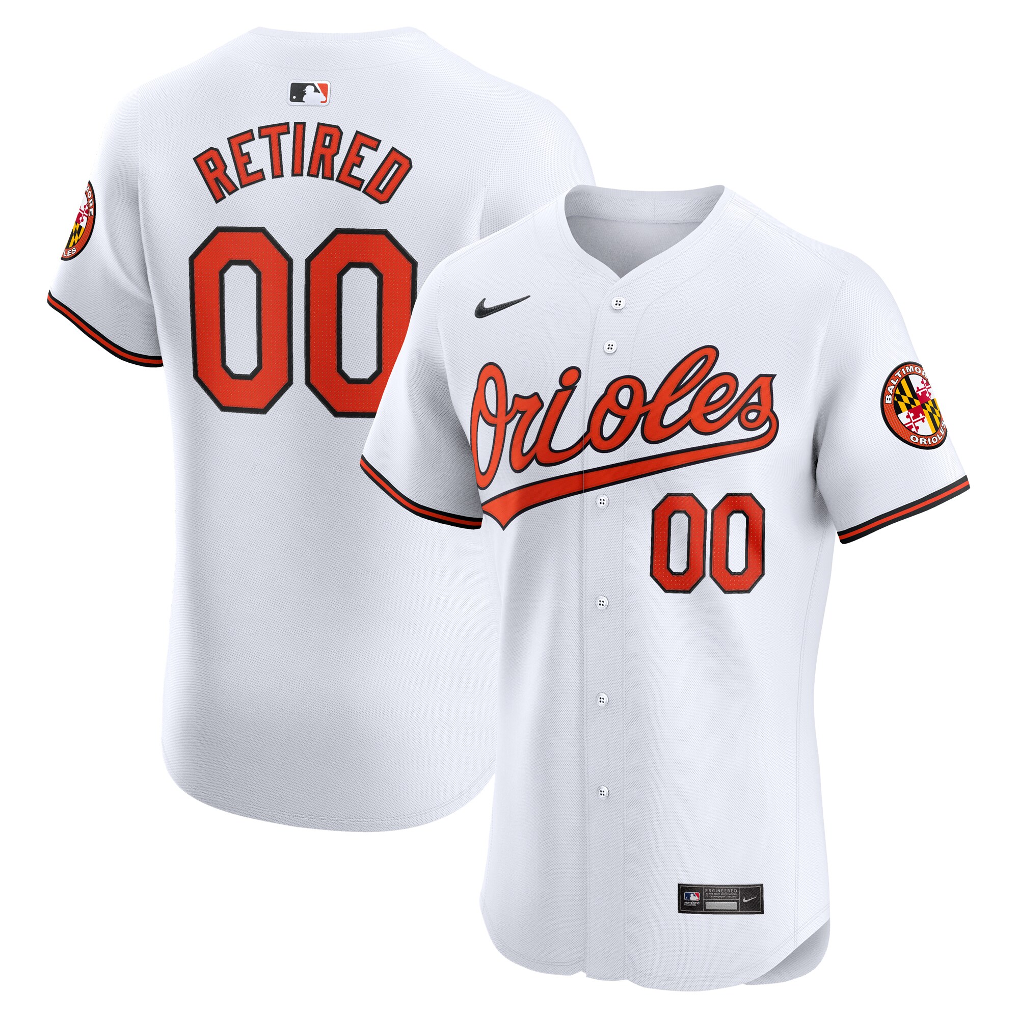 Baltimore Orioles  Home Elite Pick-A-Player Retired Roster Jersey - White
