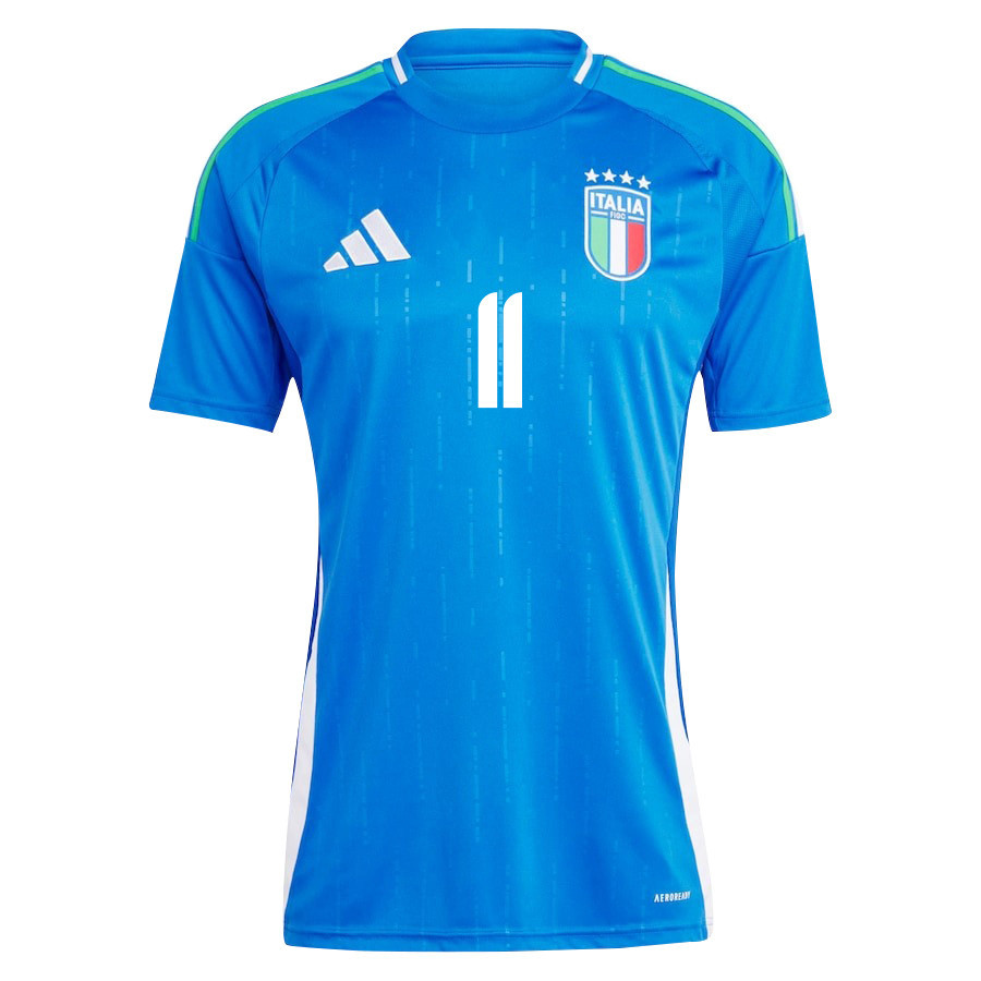Giacomo Raspadori 11 Italy National Team 2024/25 Home Men Jersey - Blue