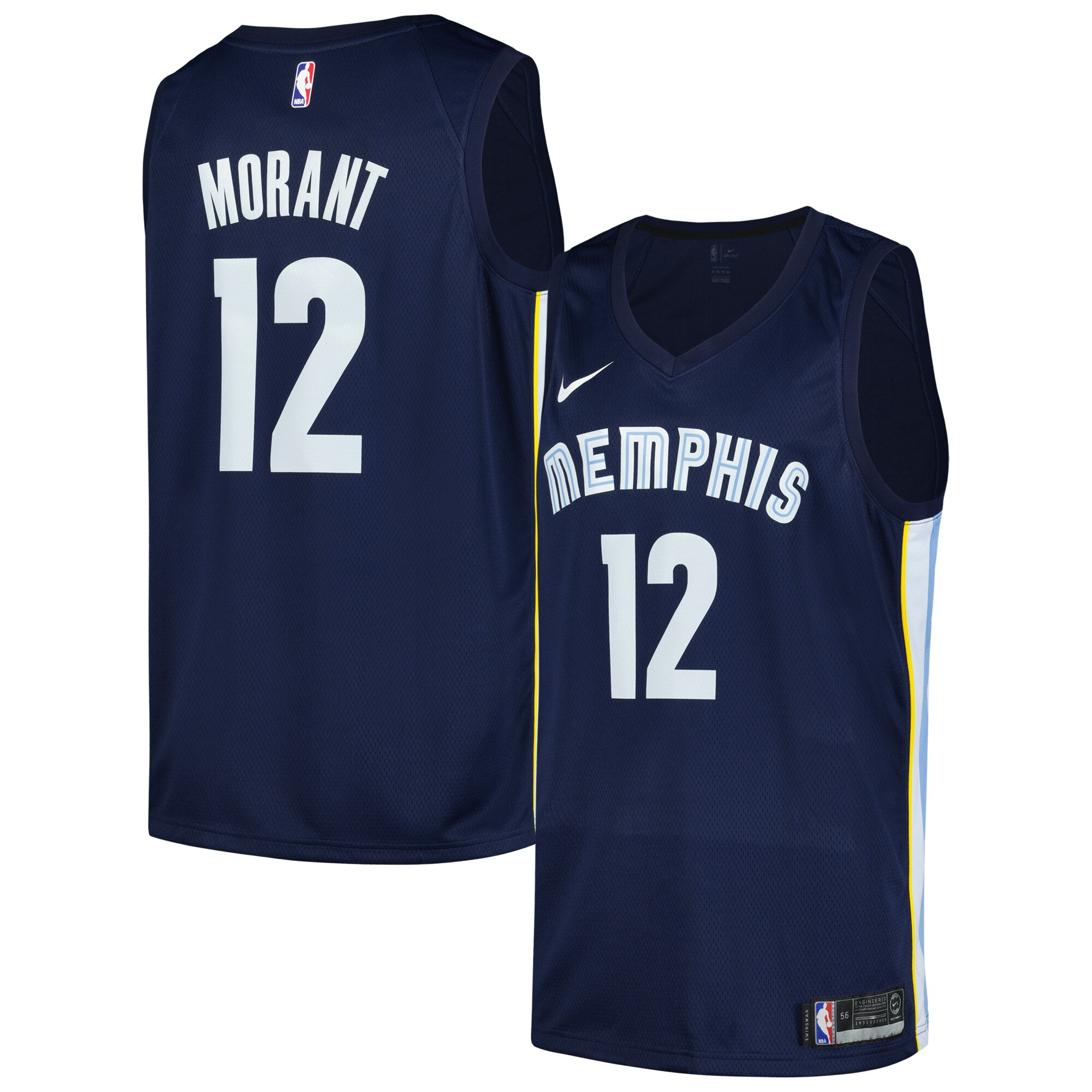 Ja Morant Memphis Grizzlies  Swingman Player Jersey - Icon Edition - Navy