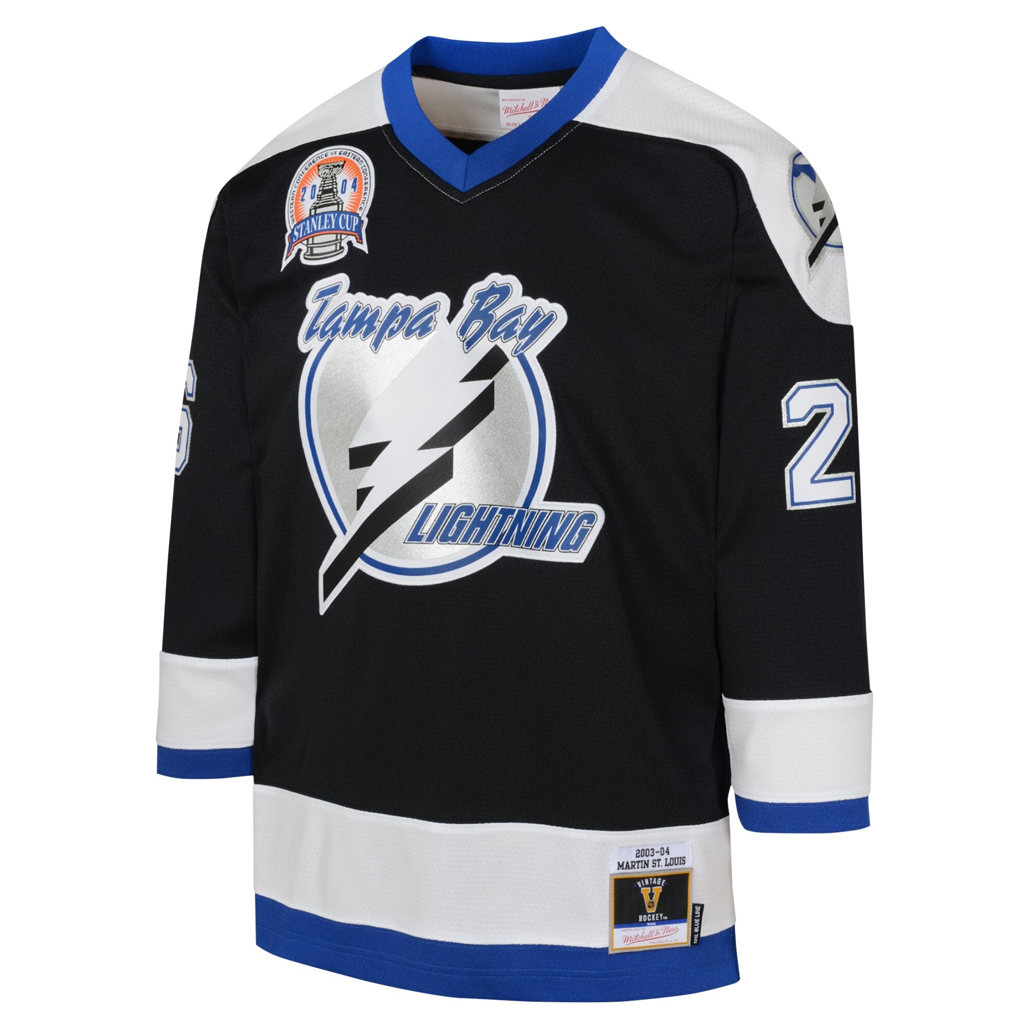 Martin St. Louis Tampa Bay Lightning Mitchell & Ness Youth 2003 Blue Line Player Jersey - Black