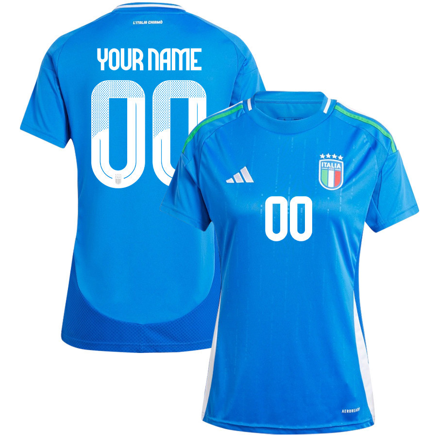 Italy National Team 2024/25 Home Custom Women Jersey - Blue