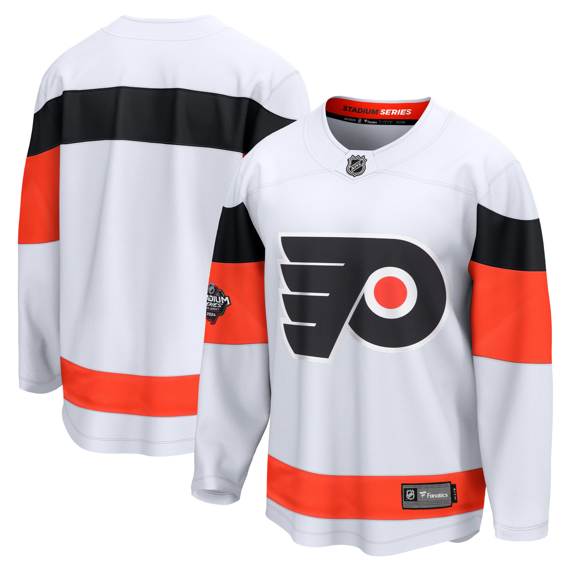 Philadelphia Flyers Fanatics 2024 NHL Stadium Series Breakaway Jersey\u00c2\u00a0\u00e2\u20ac\u201c White