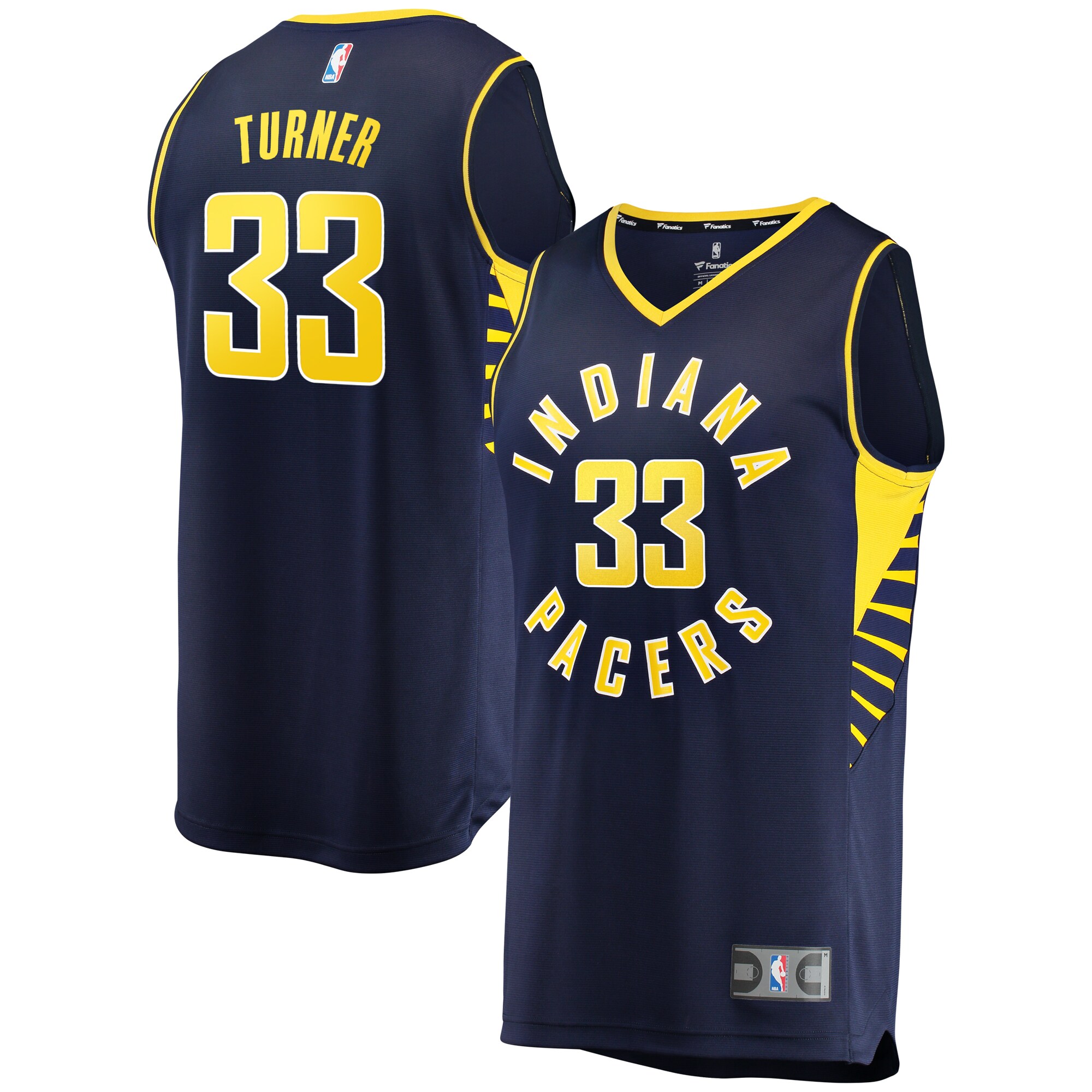 Myles Turner Indiana Pacers Fanatics Fast Break Replica Jersey Navy - Icon Edition