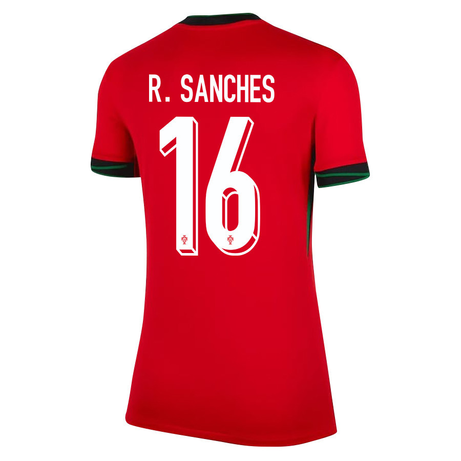 Renato Sanches 16 Portugal National Team 2024/25 Home WOMEN Jersey - Red