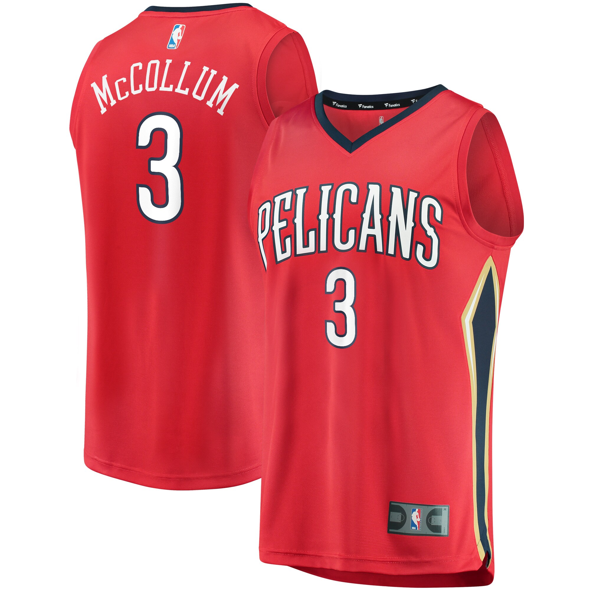 C.J. McCollum New Orleans Pelicans Fanatics Youth Fast Break Replica Player Jersey Red - Statement Edition