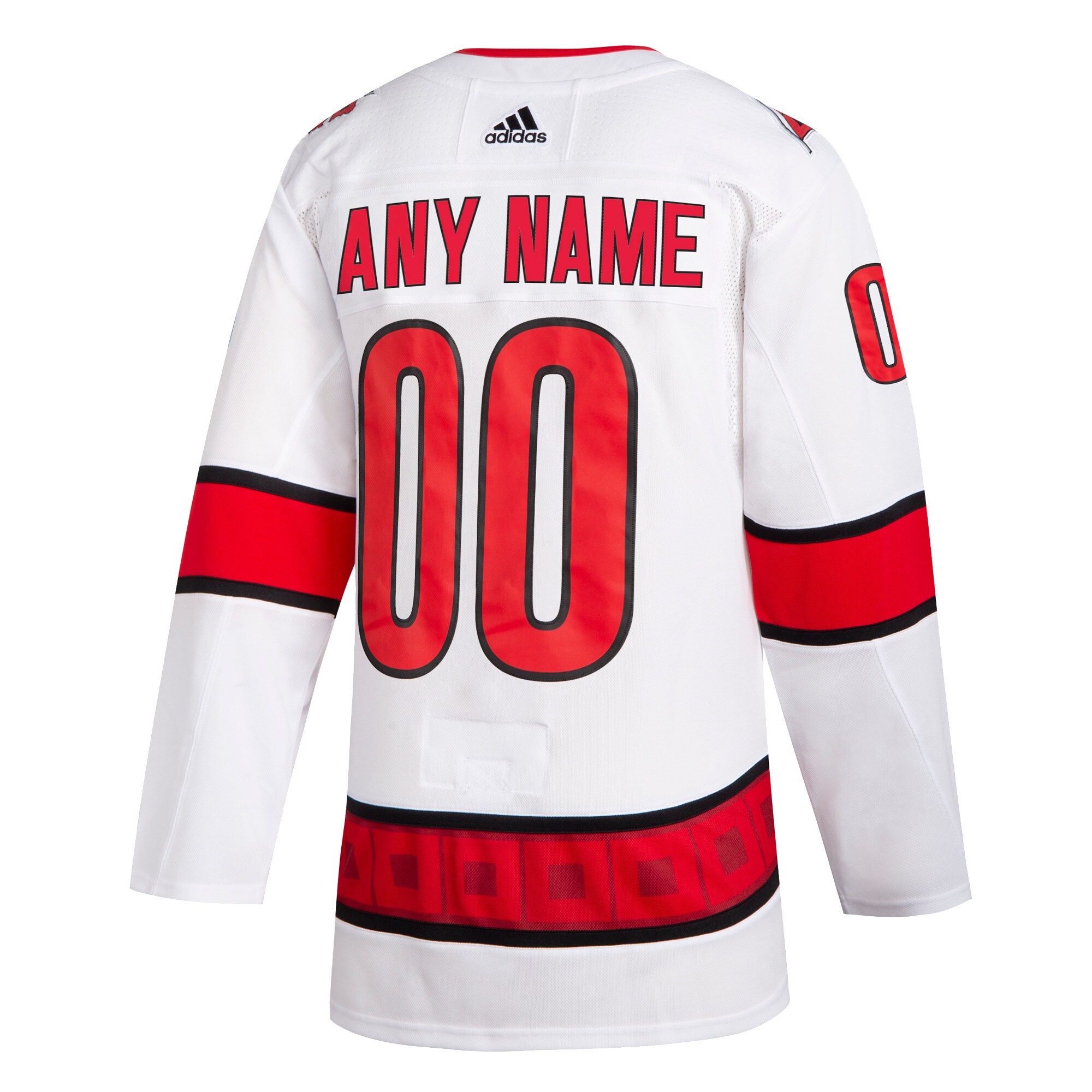 Carolina Hurricanes adidas 2020\/21 Away Custom Authentic Jersey - White