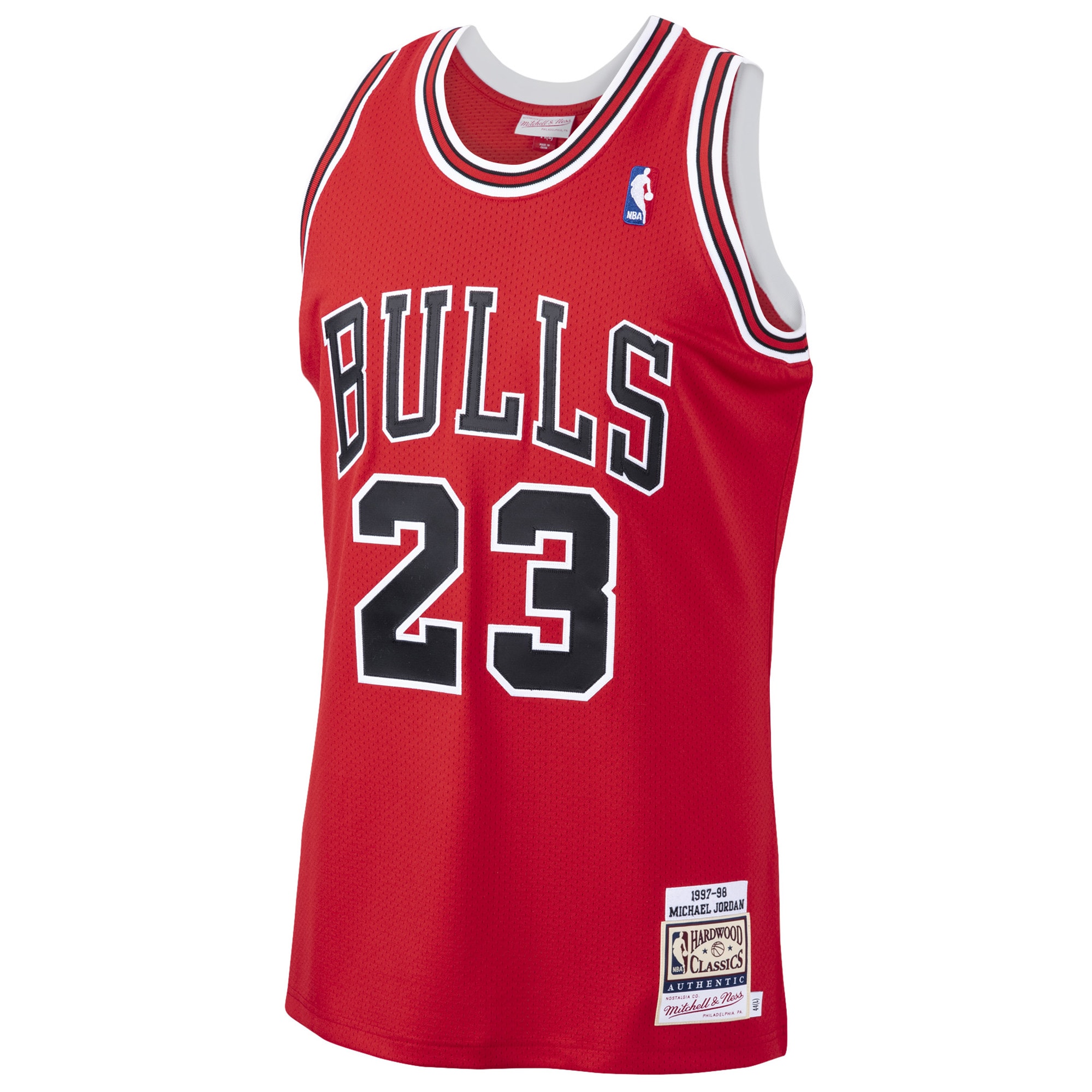 Michael Jordan Chicago Bulls Mitchell & Ness 1997\/98 Hardwood Classics Authentic Jersey - Scarlet