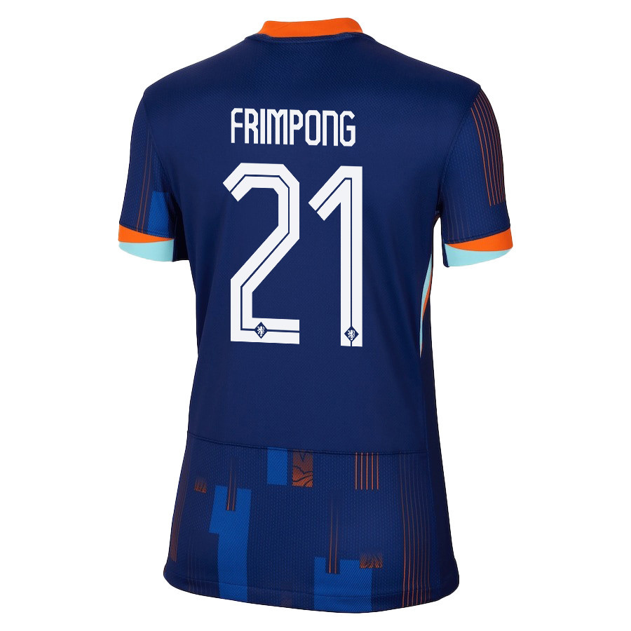 Jeremie Frimpong 21 Netherlands National Team 2024/25 Away WOMEN Jersey - Navy