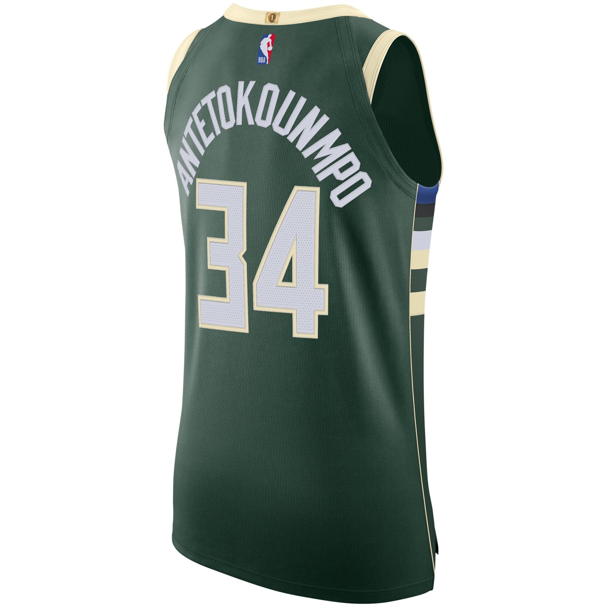 Giannis Antetokounmpo Milwaukee Bucks  Authentic Jersey - Icon Edition - Hunter Green