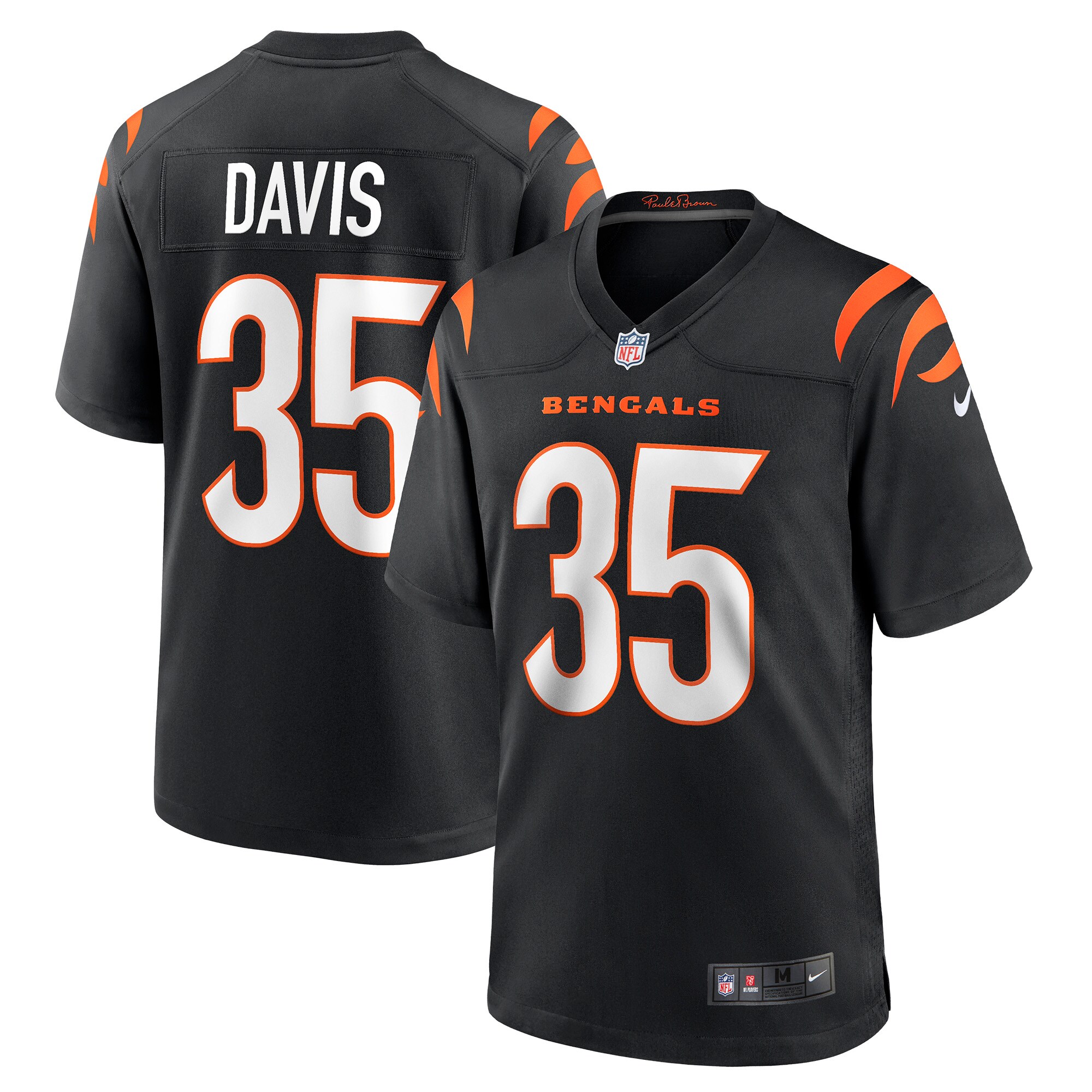 Jalen Davis Cincinnati Bengals  Game Player Jersey - Black
