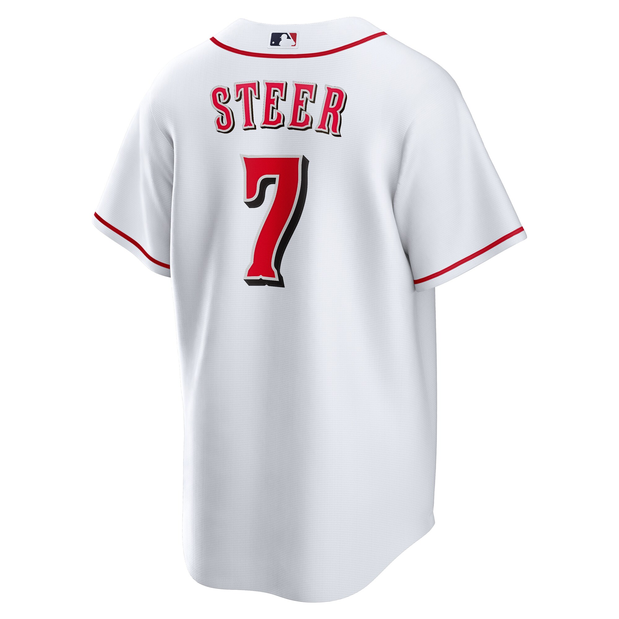 Spencer Steer Cincinnati Reds  Home Replica Jersey - White