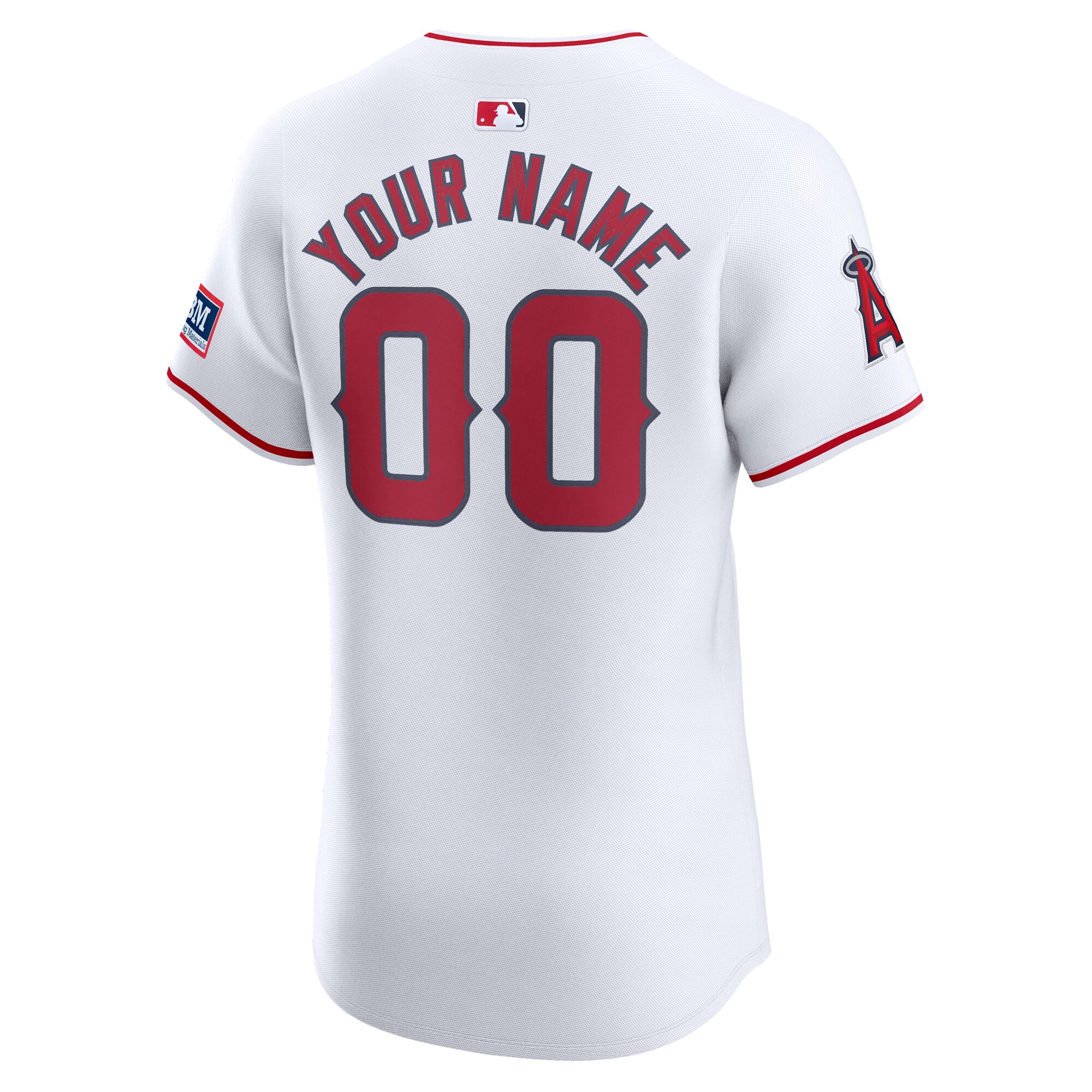 Los Angeles Angels  Home Elite Custom Patch Jersey - White