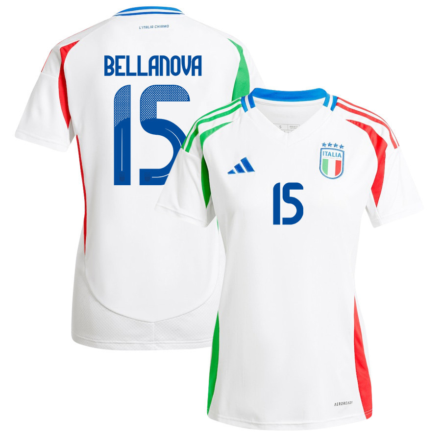 Raoul Bellanova 15 Italy National Team 2024/25 Away Women Jersey - White