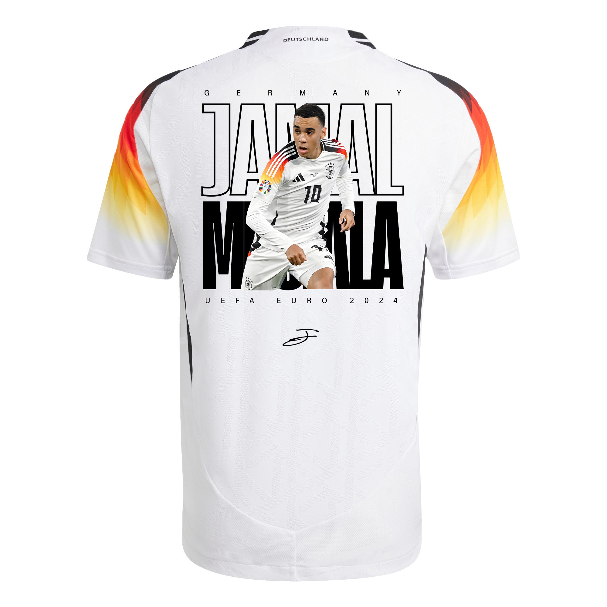 Jamal Musiala 10 Signed Germany National Team 2024 Young Talent Home Men Jersey - White