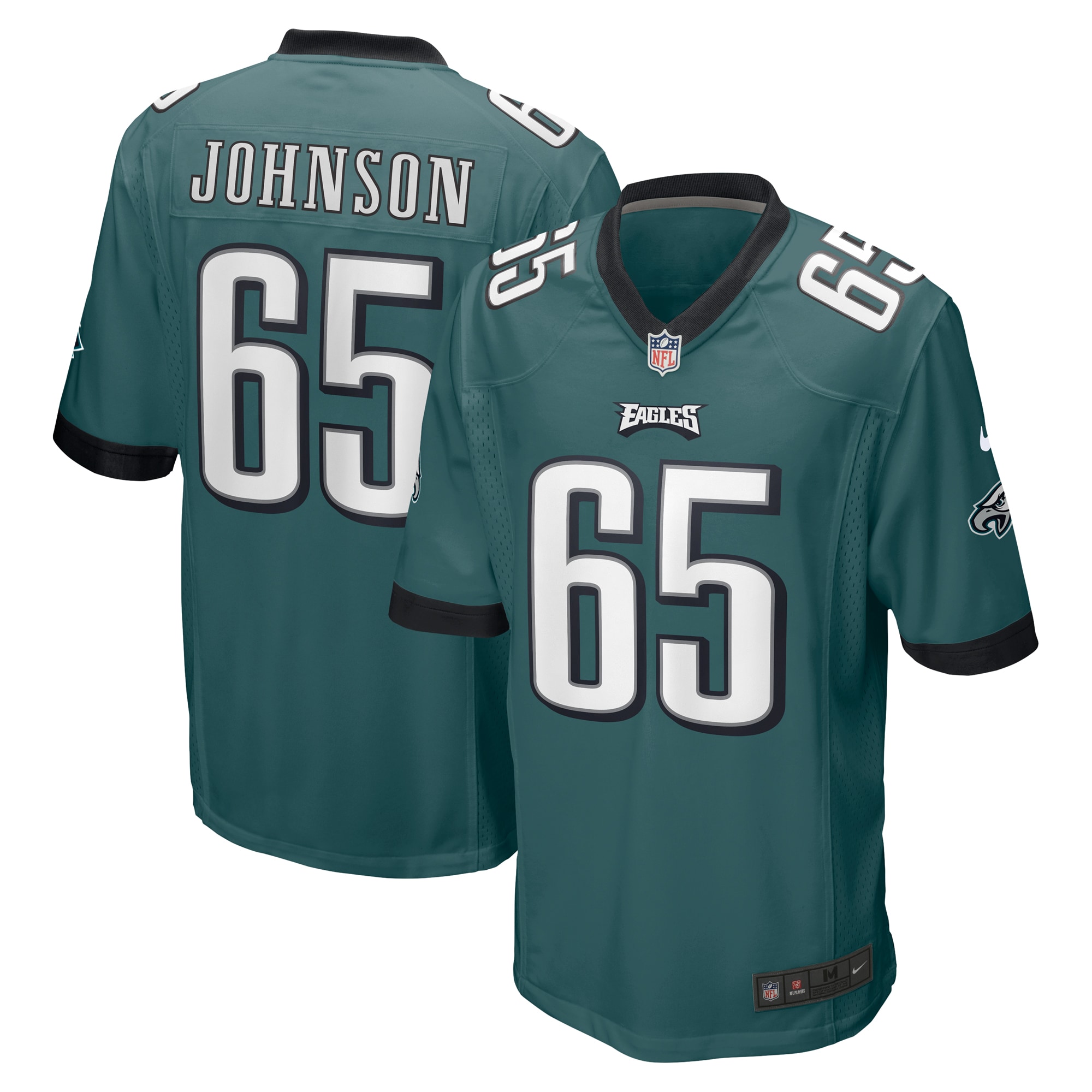 Lane Johnson Philadelphia Eagles  Game Jersey - Midnight Green