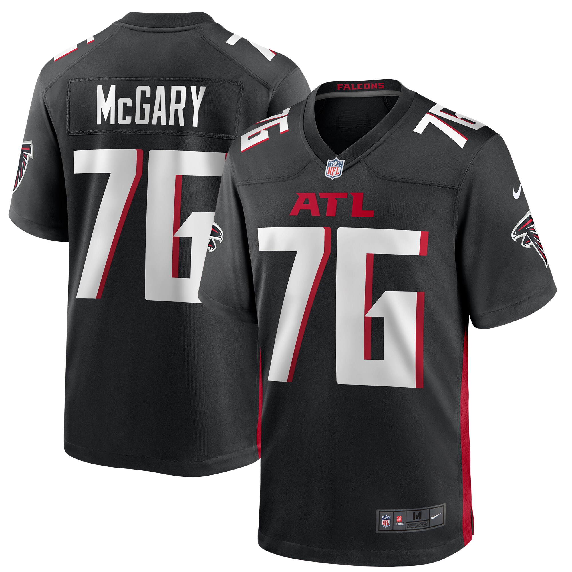 Kaleb McGary Atlanta Falcons  Game Jersey - Black