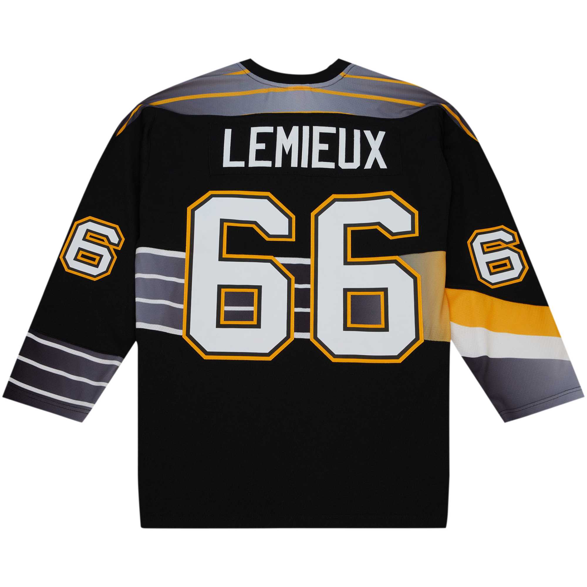 Mario Lemieux Pittsburgh Penguins Mitchell & Ness Captain's Patch 1996\/97 Blue Line Player Jersey - Black