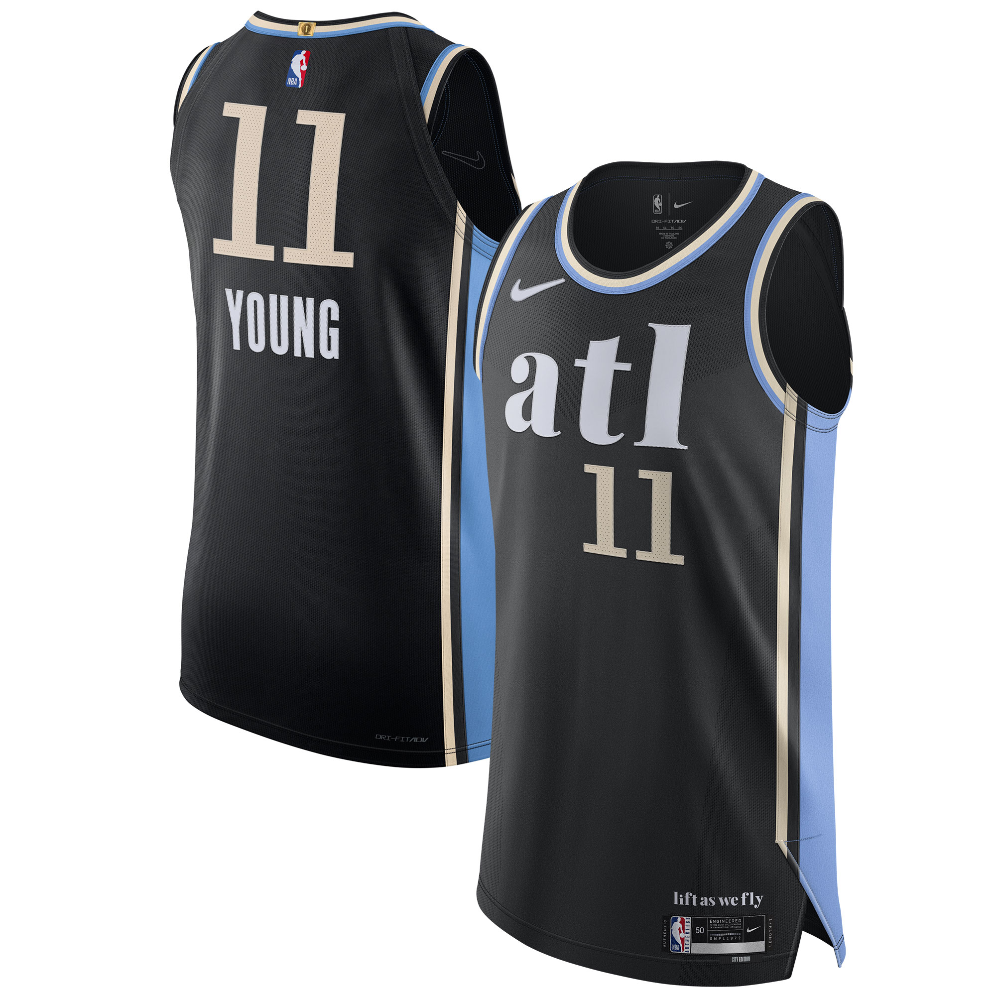 Trae Young Atlanta Hawks  Authentic Jersey - City Edition - Black