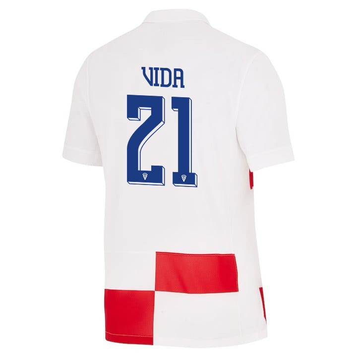Domagoj Vida 21 Croatia National Team 2024 Home Men Jersey - White