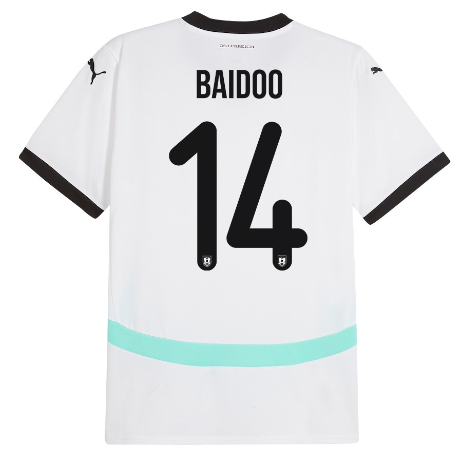 Samson Baidoo 14 Austria National Team 2024/25 Away Men Jersey - White
