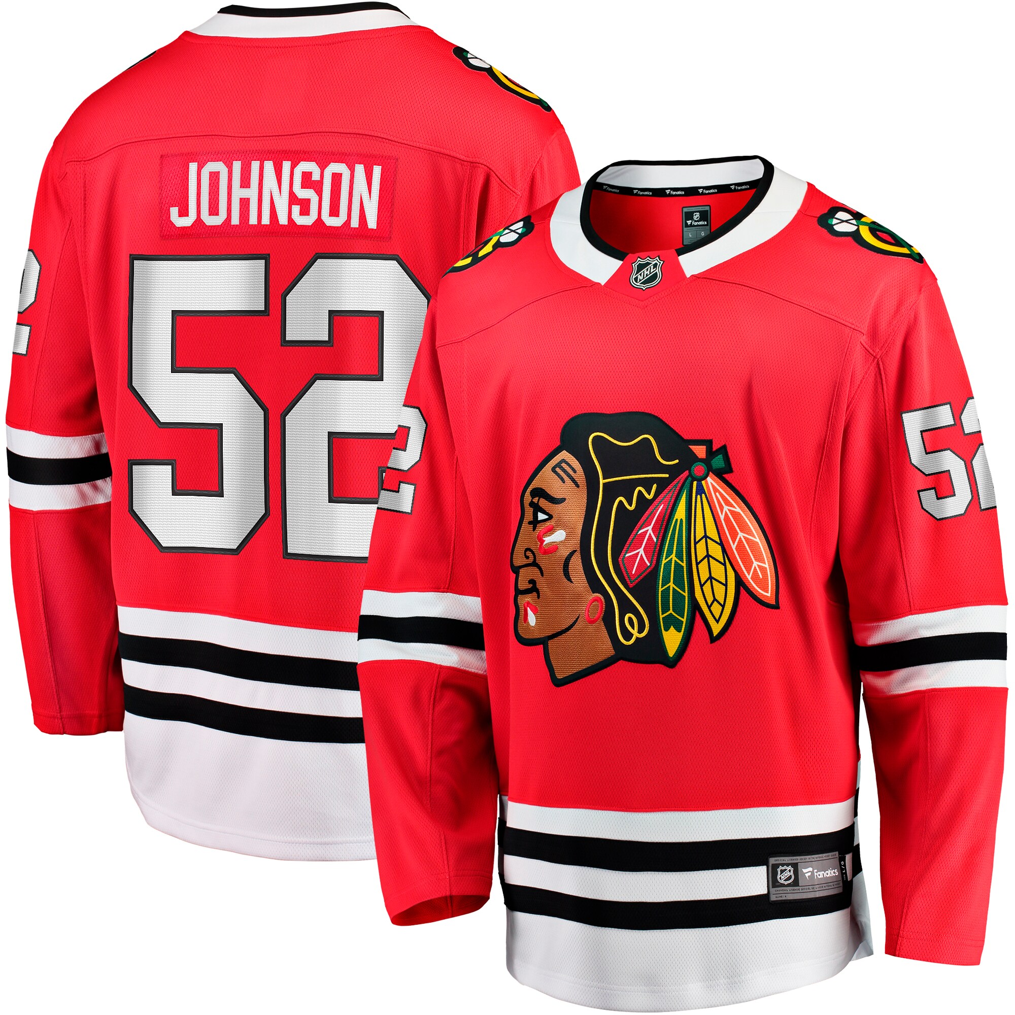 Reese Johnson Chicago Blackhawks Fanatics Home Breakaway Player Jersey - Red