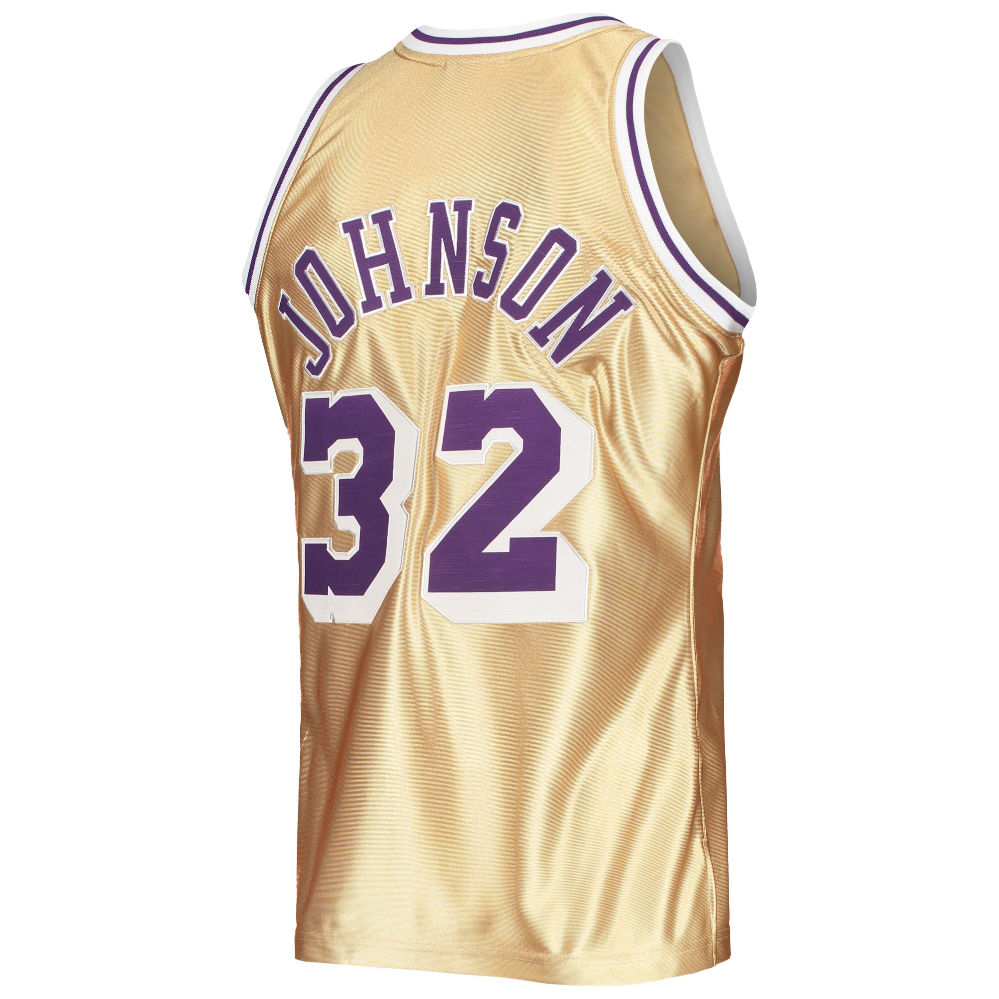Magic Johnson Los Angeles Lakers Mitchell & Ness 75th Anniversary 1984\/85 Hardwood Classics Swingman Jersey - Gold
