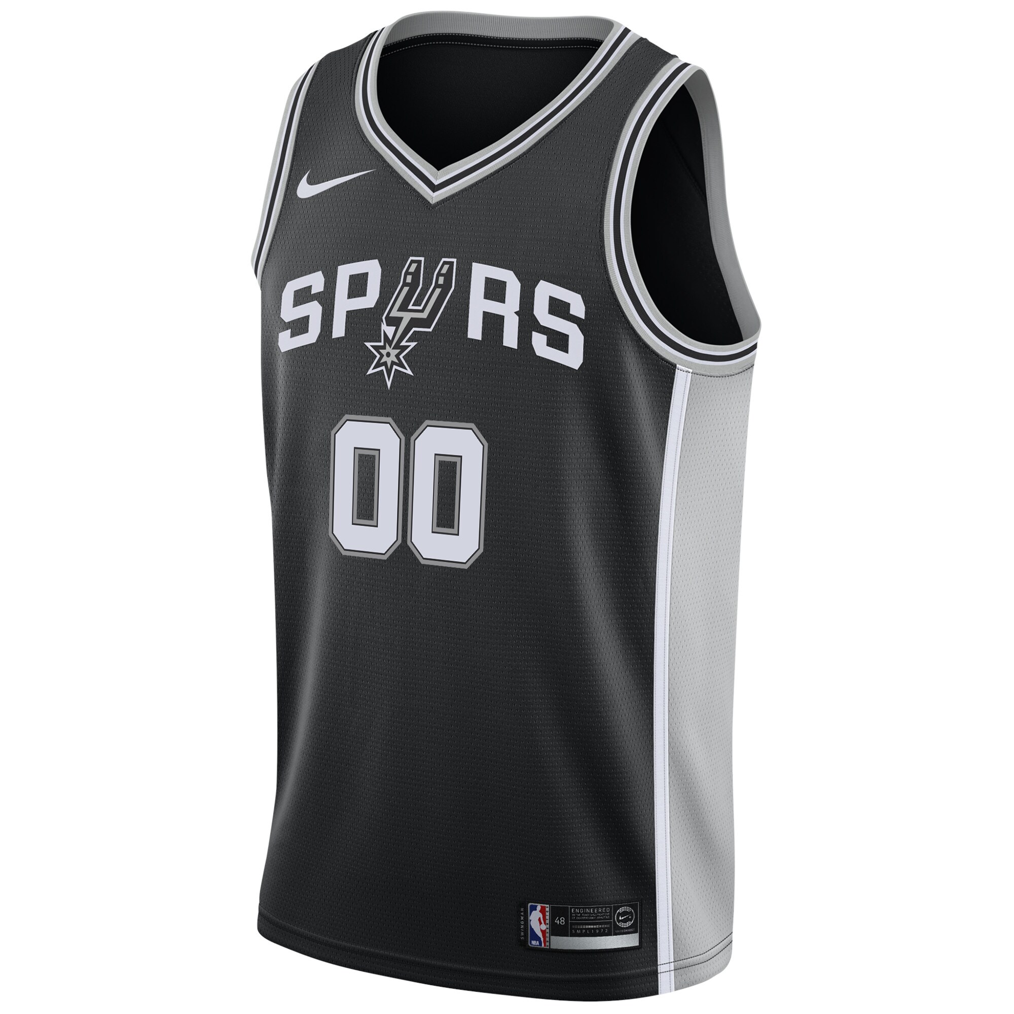 San Antonio Spurs  Swingman Custom Jersey Black - Icon Edition