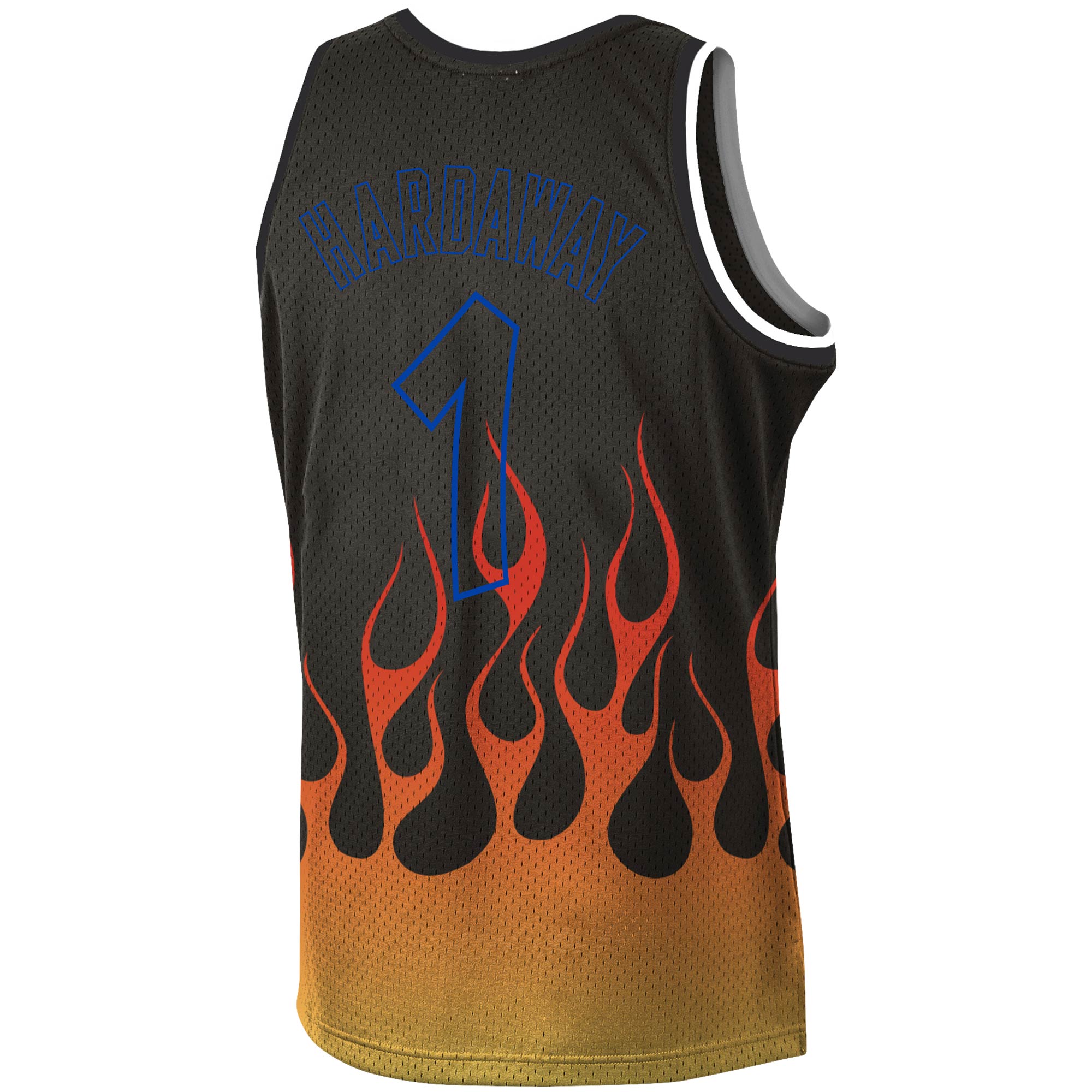 Penny Hardaway Orlando Magic Mitchell & Ness 1994\/95 Hardwood Classics Flames Swingman Jersey - Black