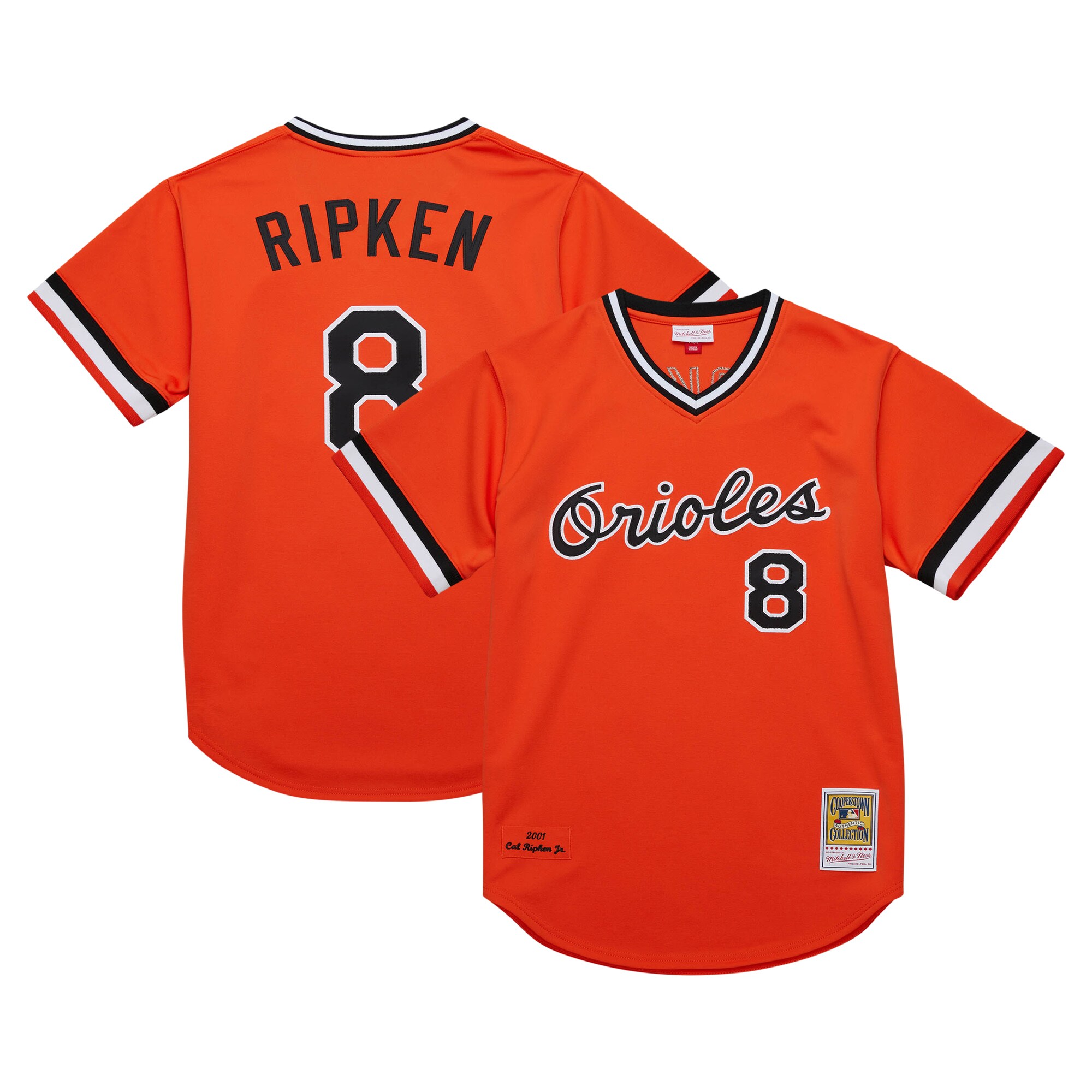 Cal Ripken Jr. Baltimore Orioles Mitchell & Ness 2001 Cooperstown Collection Authentic Throwback Jersey - Orange