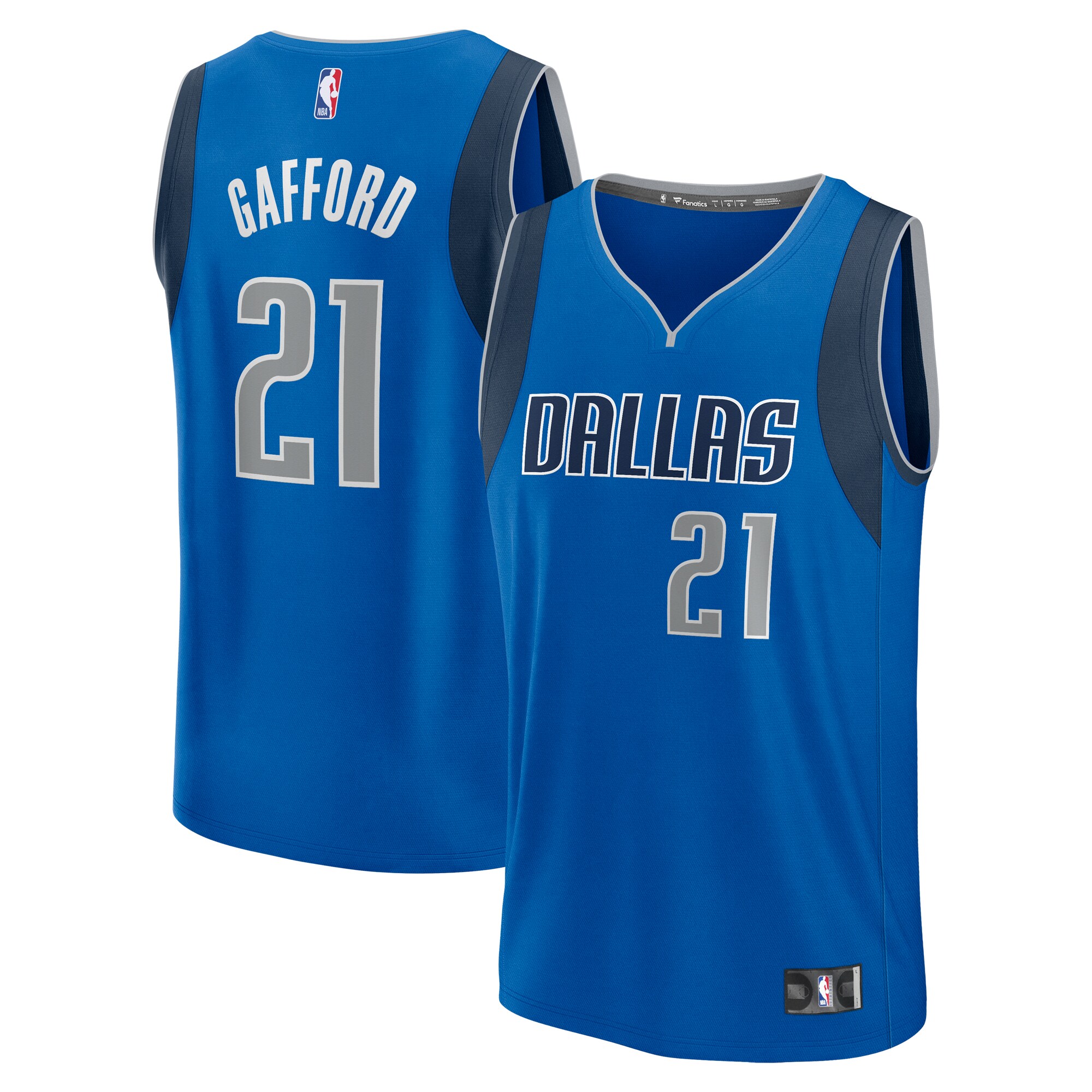 Daniel Gafford Dallas Mavericks Fanatics Youth Fast Break Player Jersey - Icon Edition - Blue