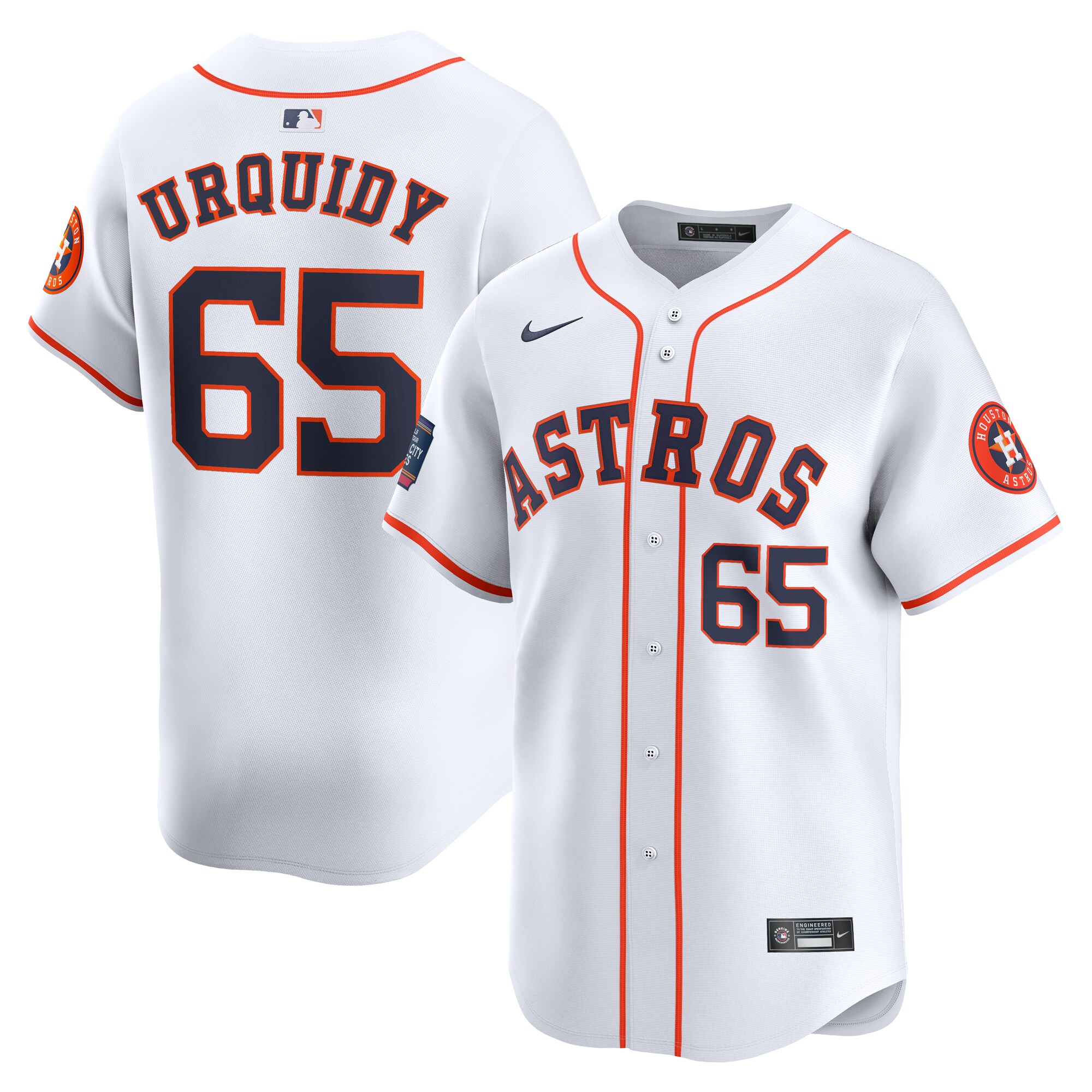 Jose Urquidy Houston Astros  2024 MLB World Tour Mexico City Series Home Limited Player Jersey - White