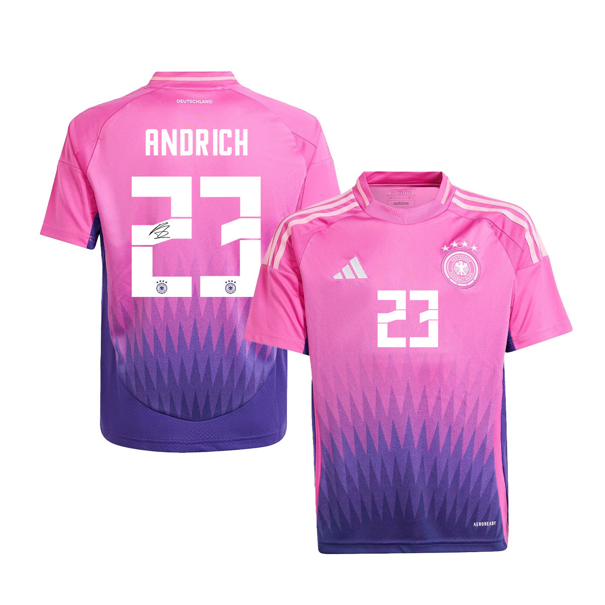 Robert Andrich 23 Signed Germany National Team 2024/25 YOUTH Jersey Autographed - Away