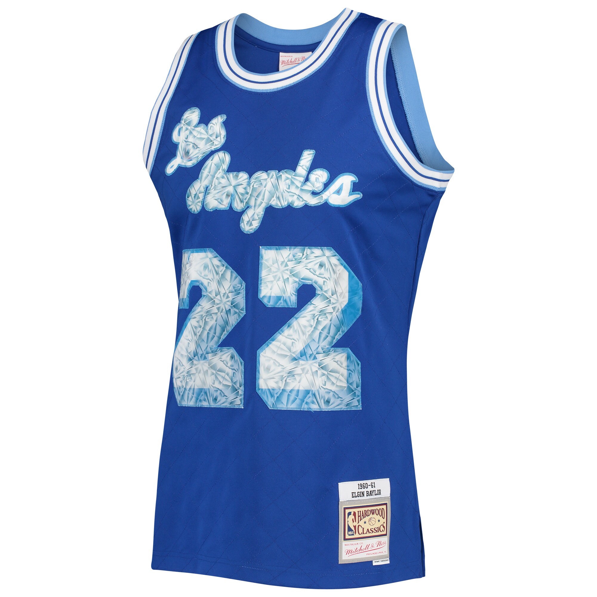 Elgin Baylor Los Angeles Lakers Mitchell & Ness 1996\/97 Hardwood Classics NBA 75th Anniversary Diamond Swingman Jersey - Royal