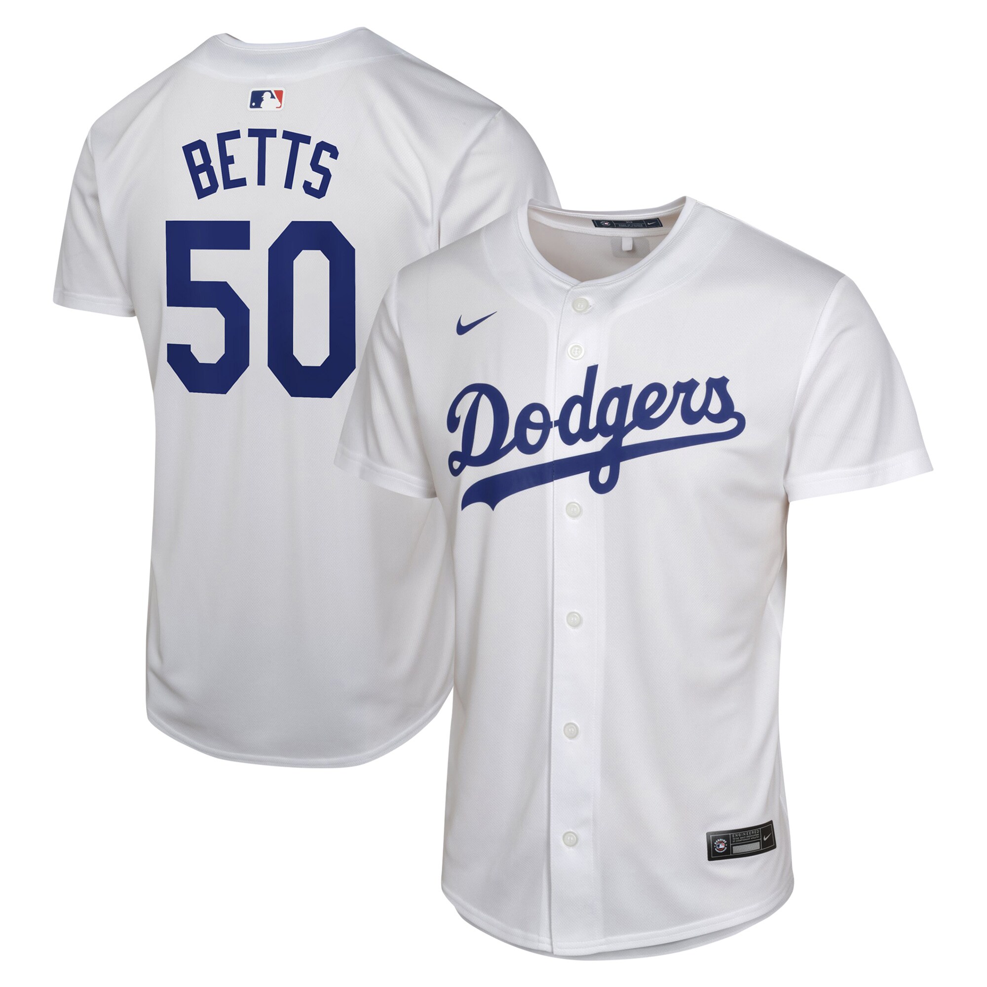 Mookie Betts Los Angeles Dodgers  Youth Home Game Player Jersey - White