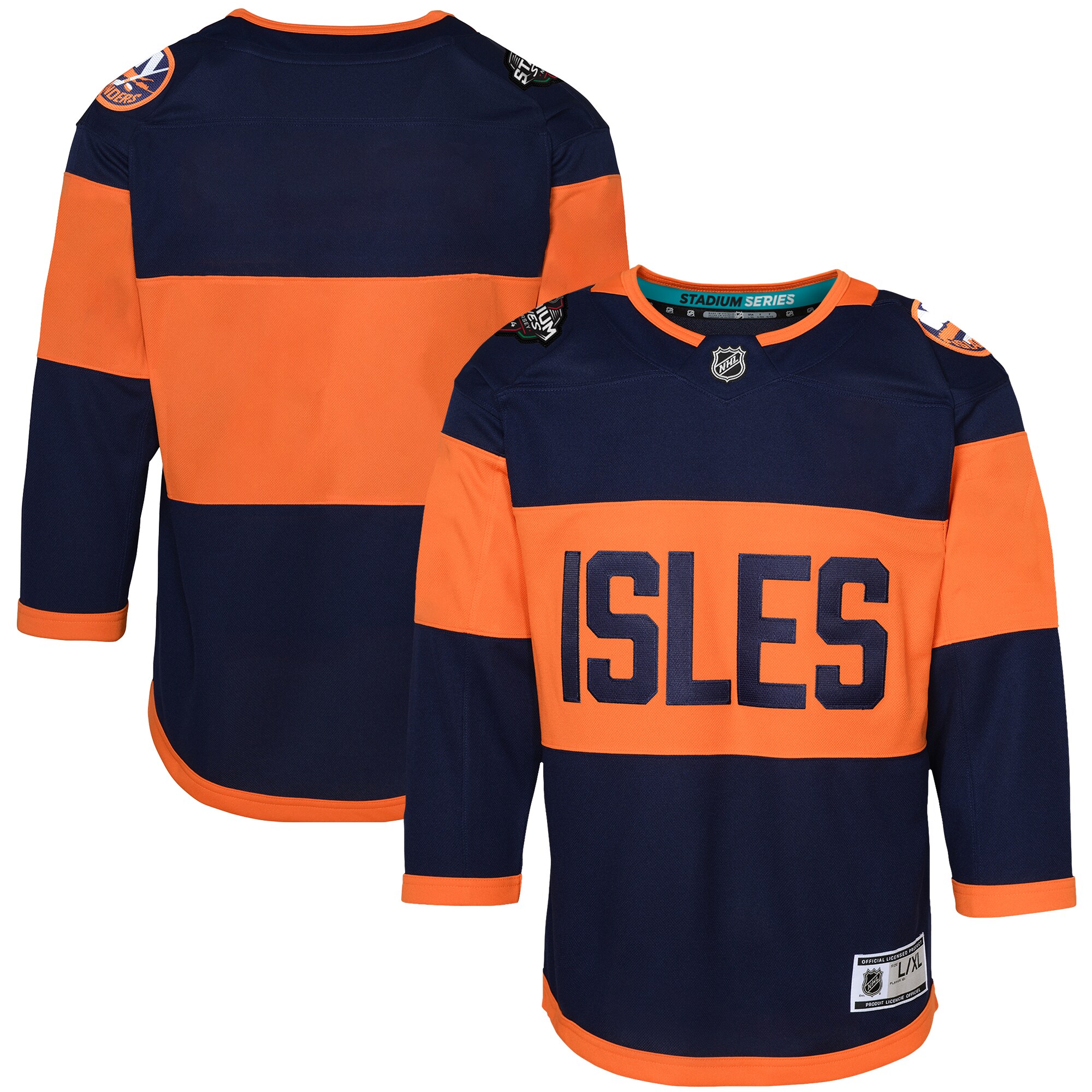 New York Islanders Youth 2024 NHL Stadium Series Premier Jersey\u00c2\u00a0\u00e2\u20ac\u201c Navy